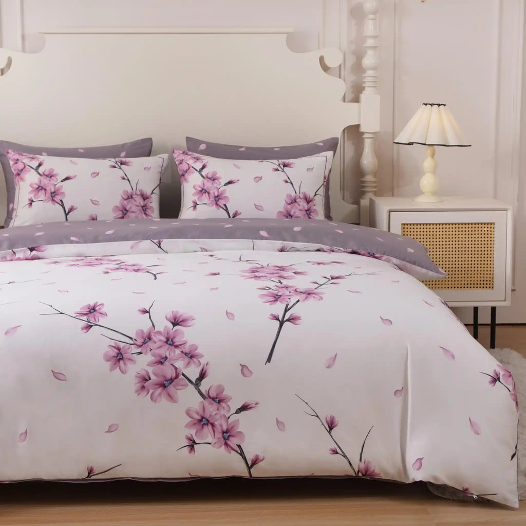 Blanc Blossom Pink Duvet Cover Bedding Set
