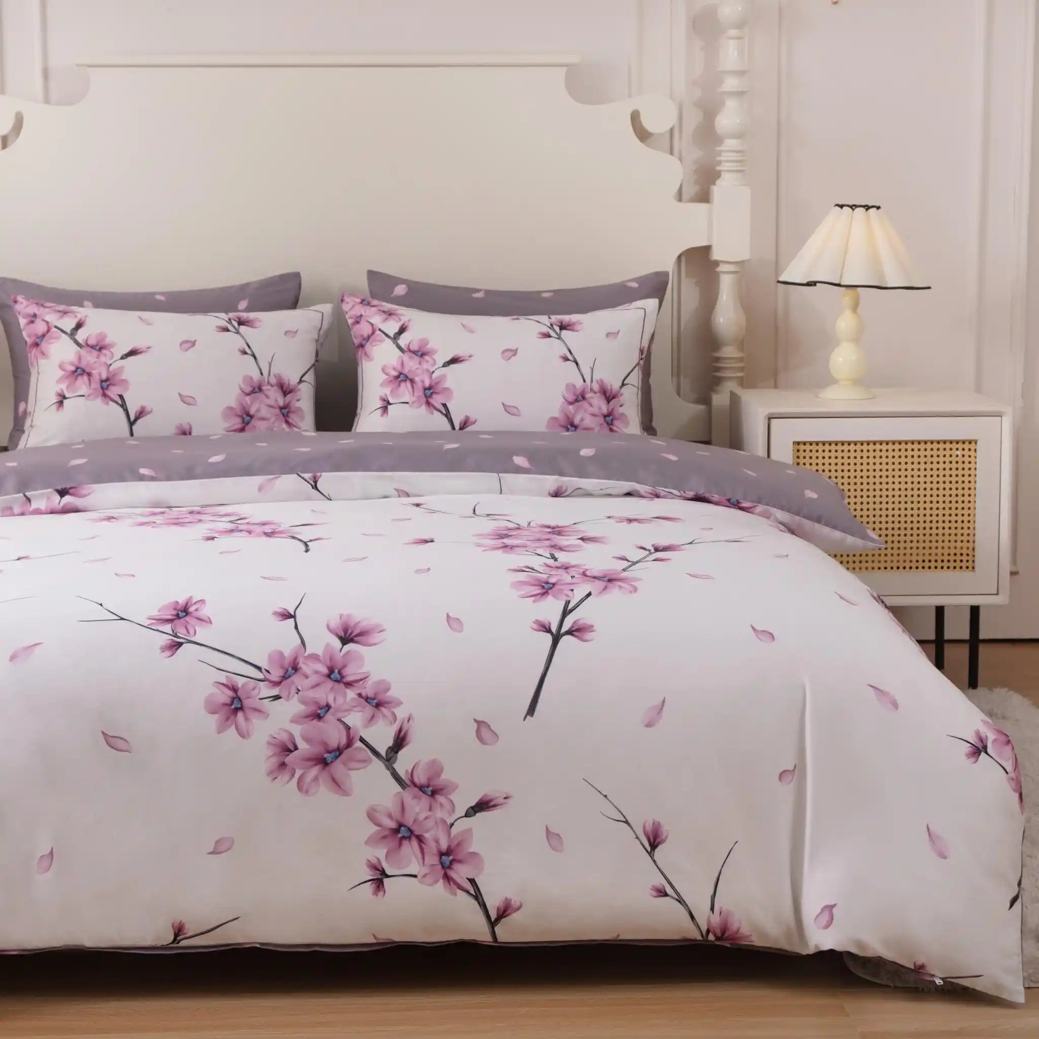 Blanc Blossom Pink Duvet Cover Bedding Set