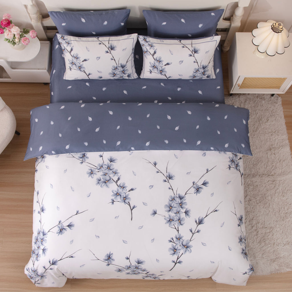Sakura Mist Blue Duvet Cover Bedding Set