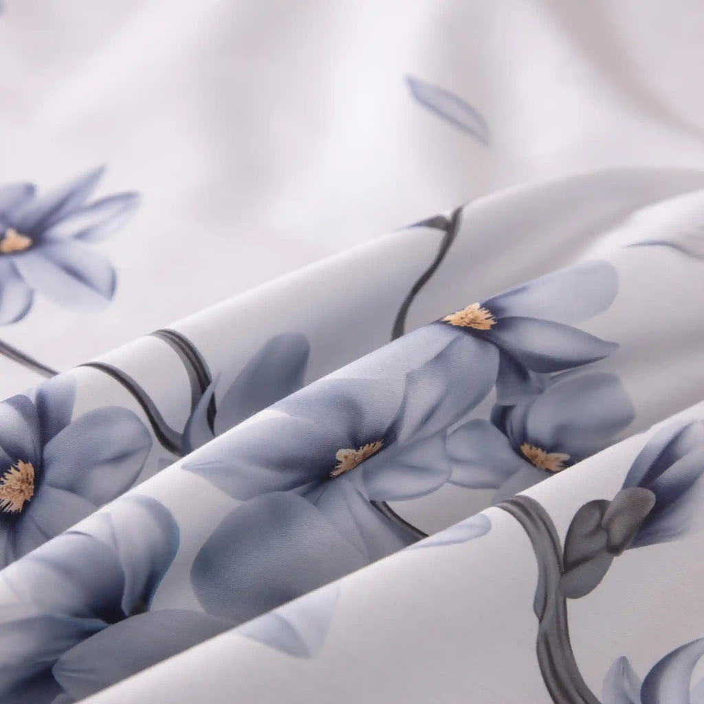 Blanc Blossom Blue Duvet Cover Bedding Set