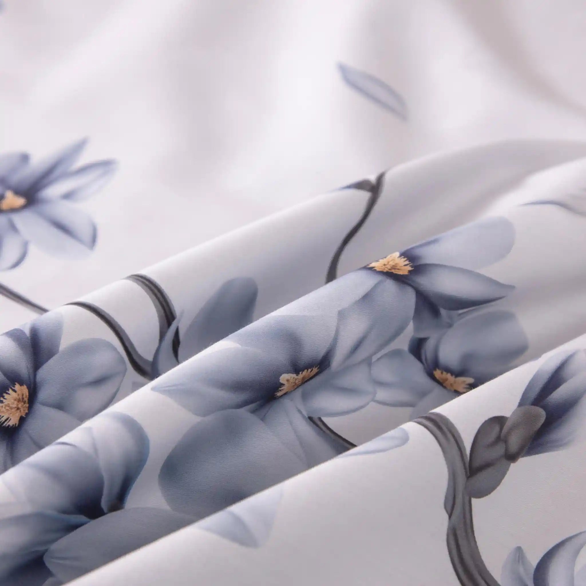 Blanc Blossom Blue Duvet Cover Bedding Set