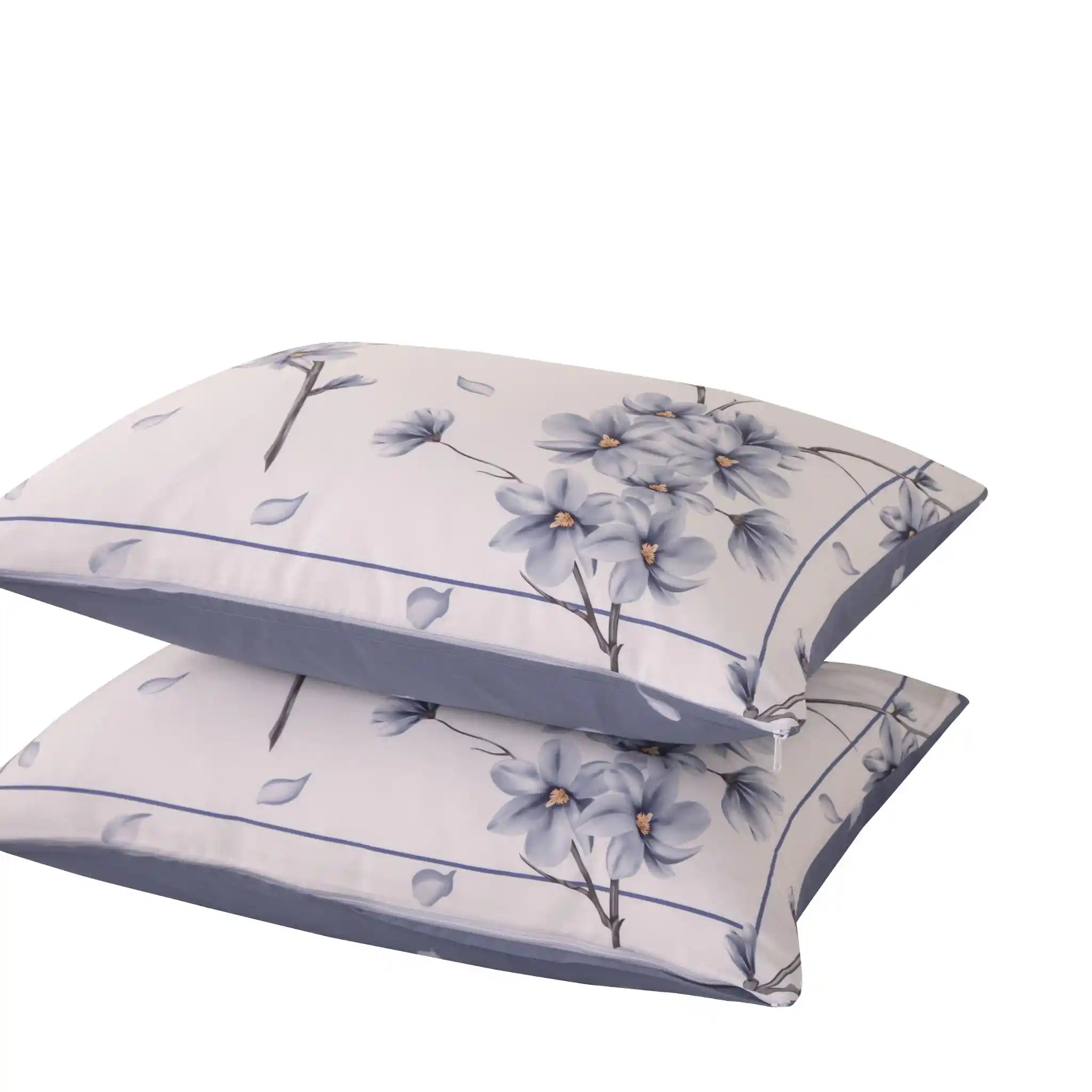 Blanc Blossom Blue Duvet Cover Bedding Set