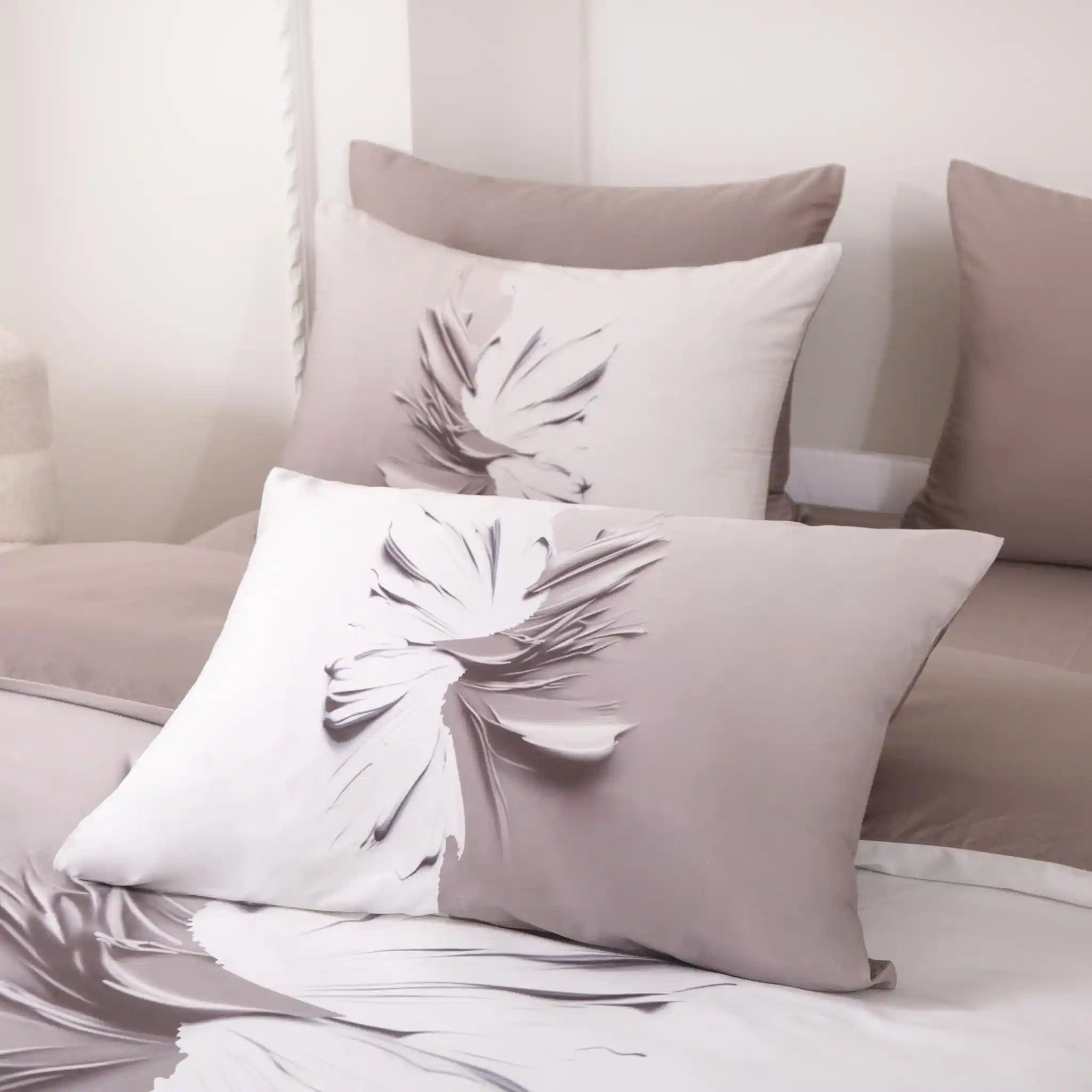 Seven Seas Beige Duvet Cover Bedding Set