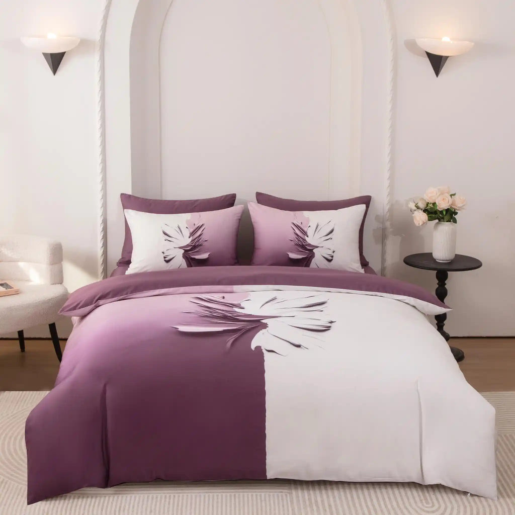 Seven Seas Burgundy Duvet Cover Bedding Set