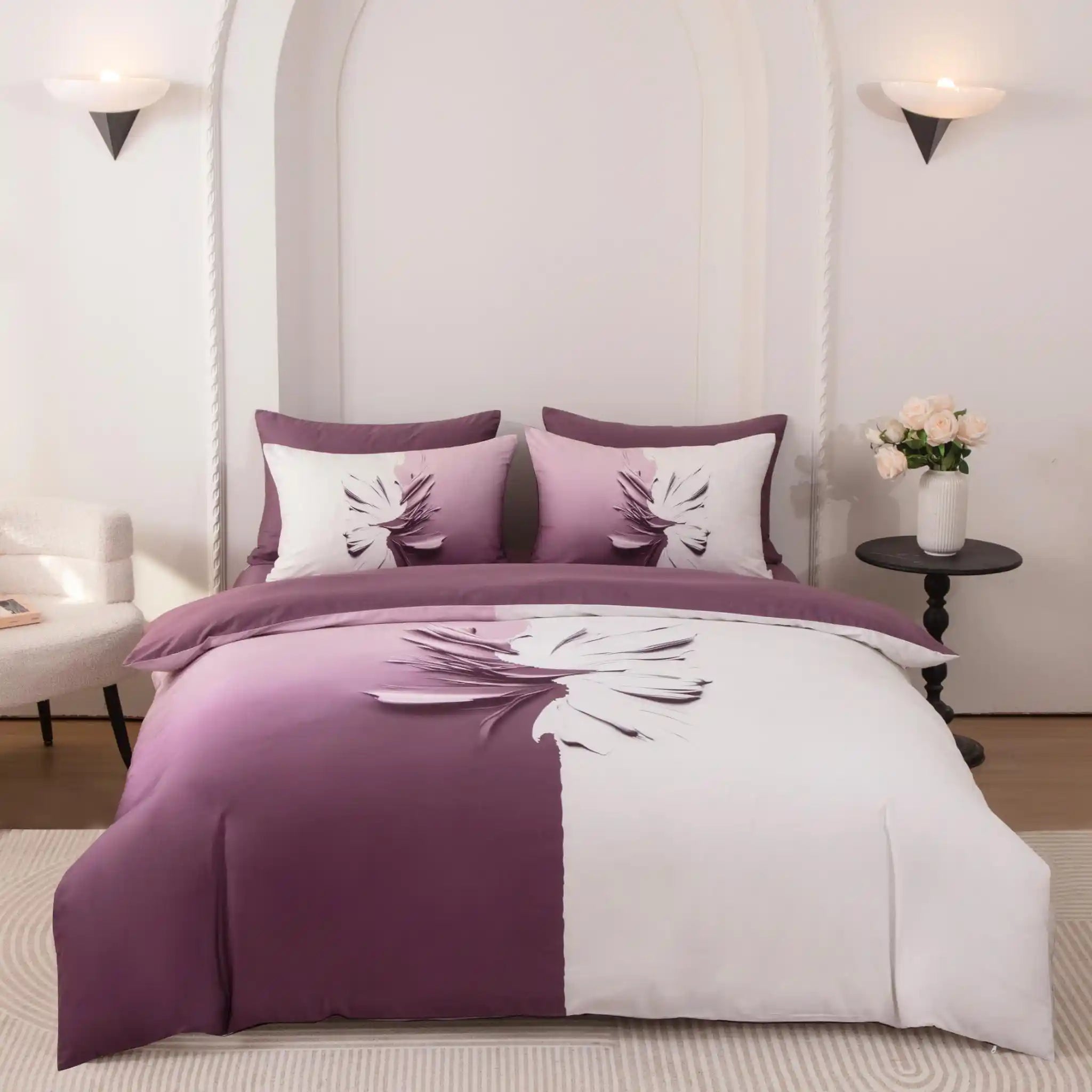 Seven Seas Burgundy Duvet Cover Bedding Set