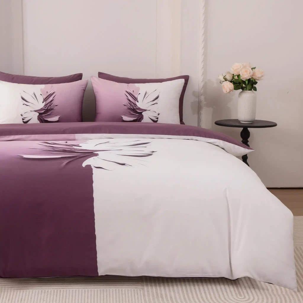 Seven Seas Burgundy Duvet Cover Bedding Set