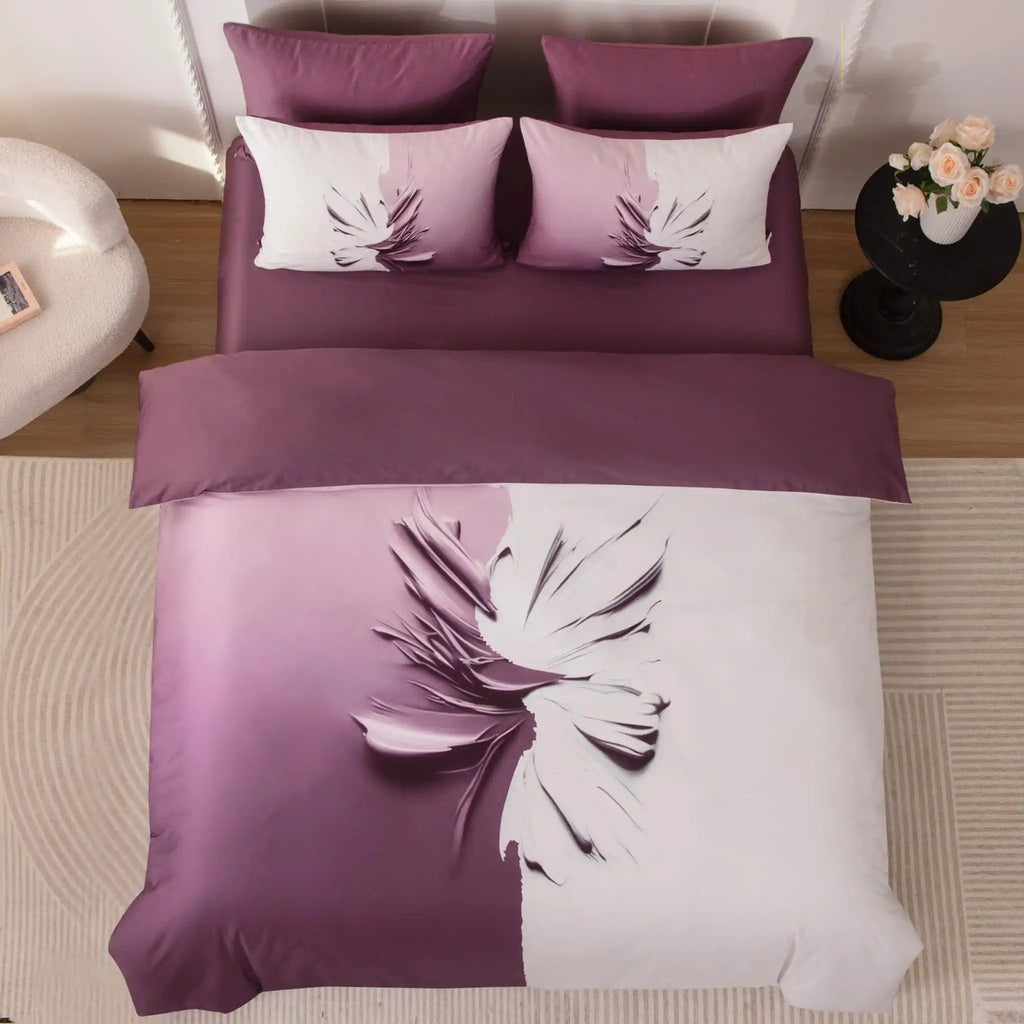 Seven Seas Burgundy Duvet Cover Bedding Set