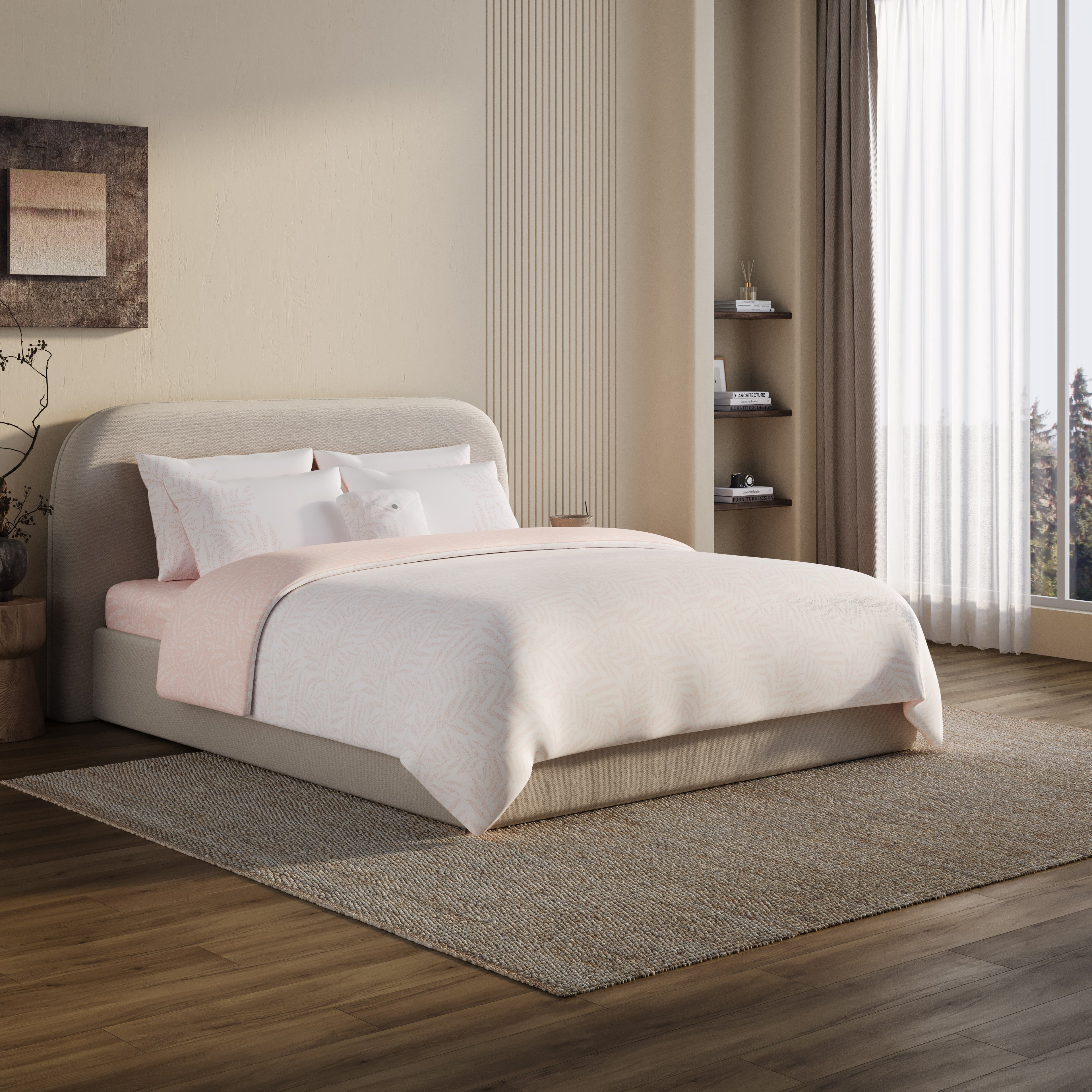 The Maui Duvet Cover Bedding Set - Peach