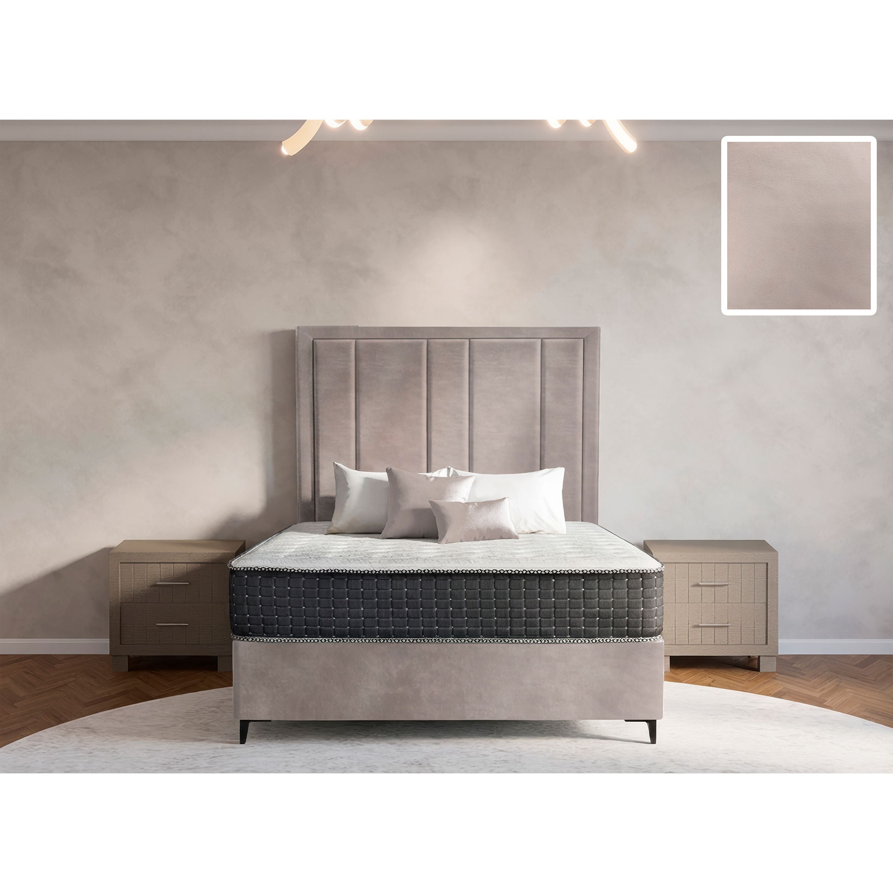 Prestige Rimline Bed and Headboard