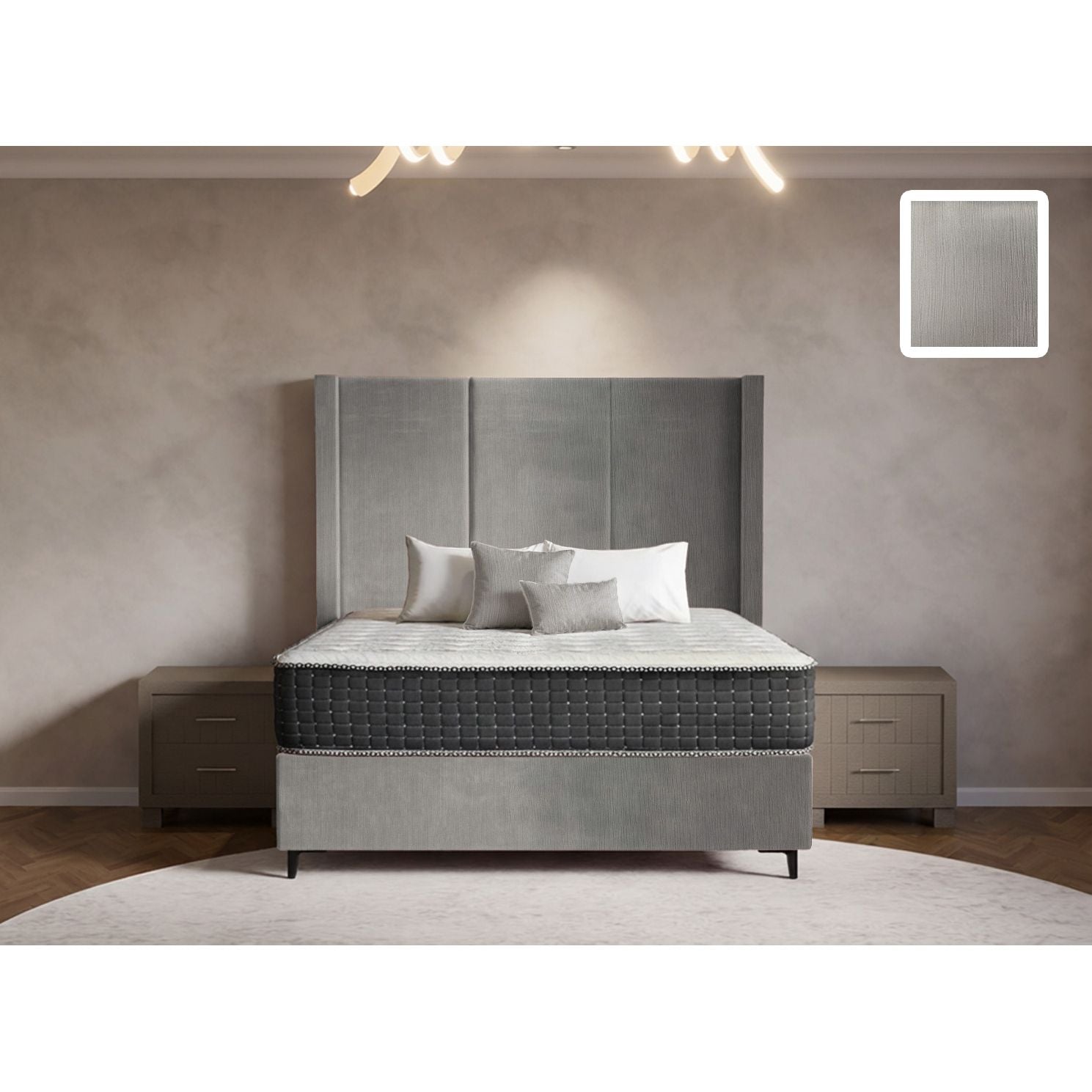 Arlington Side Wings Bed and Headboard