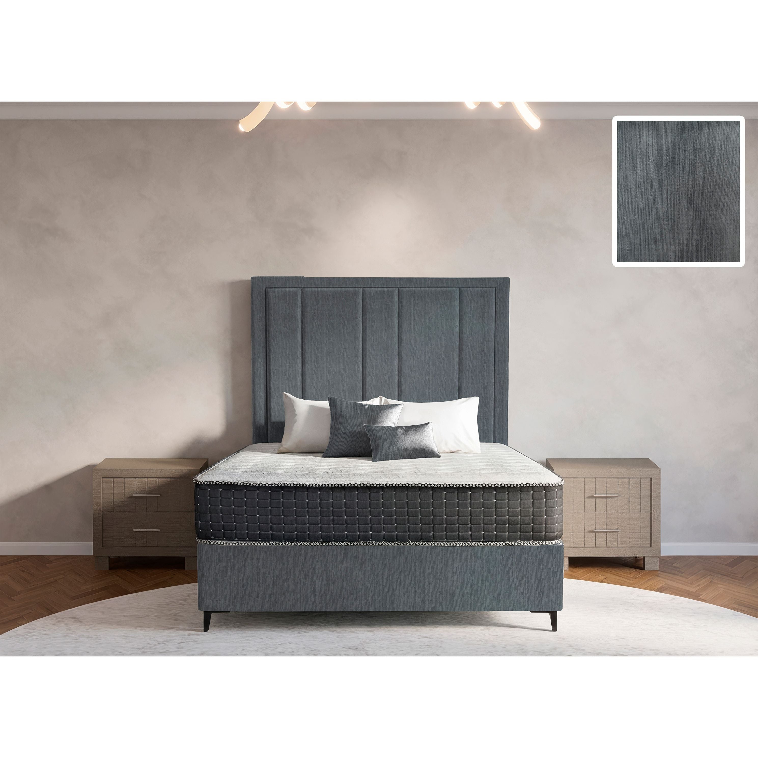 Prestige Rimline Bed and Headboard