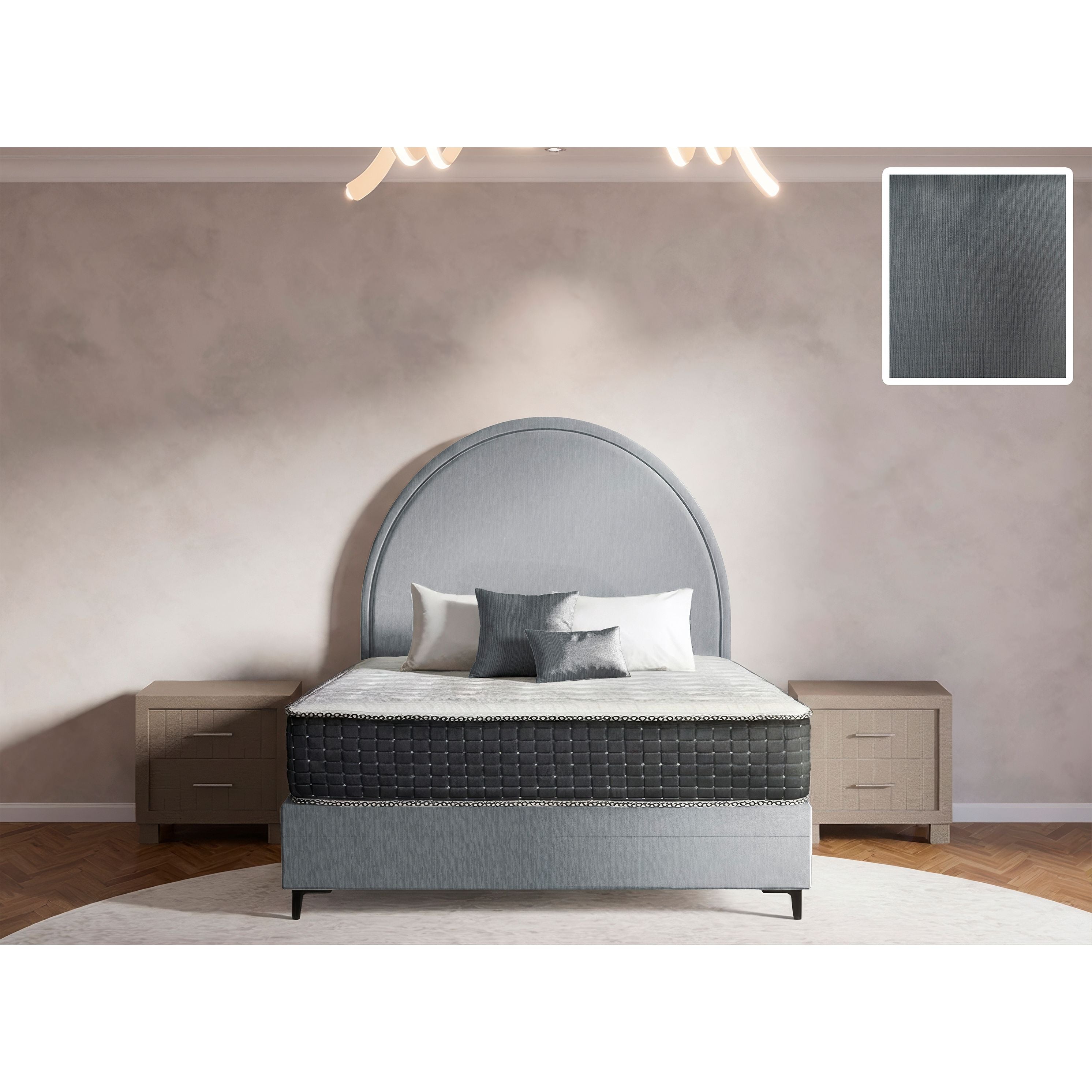 Sphere Rimline Bed and Headboard