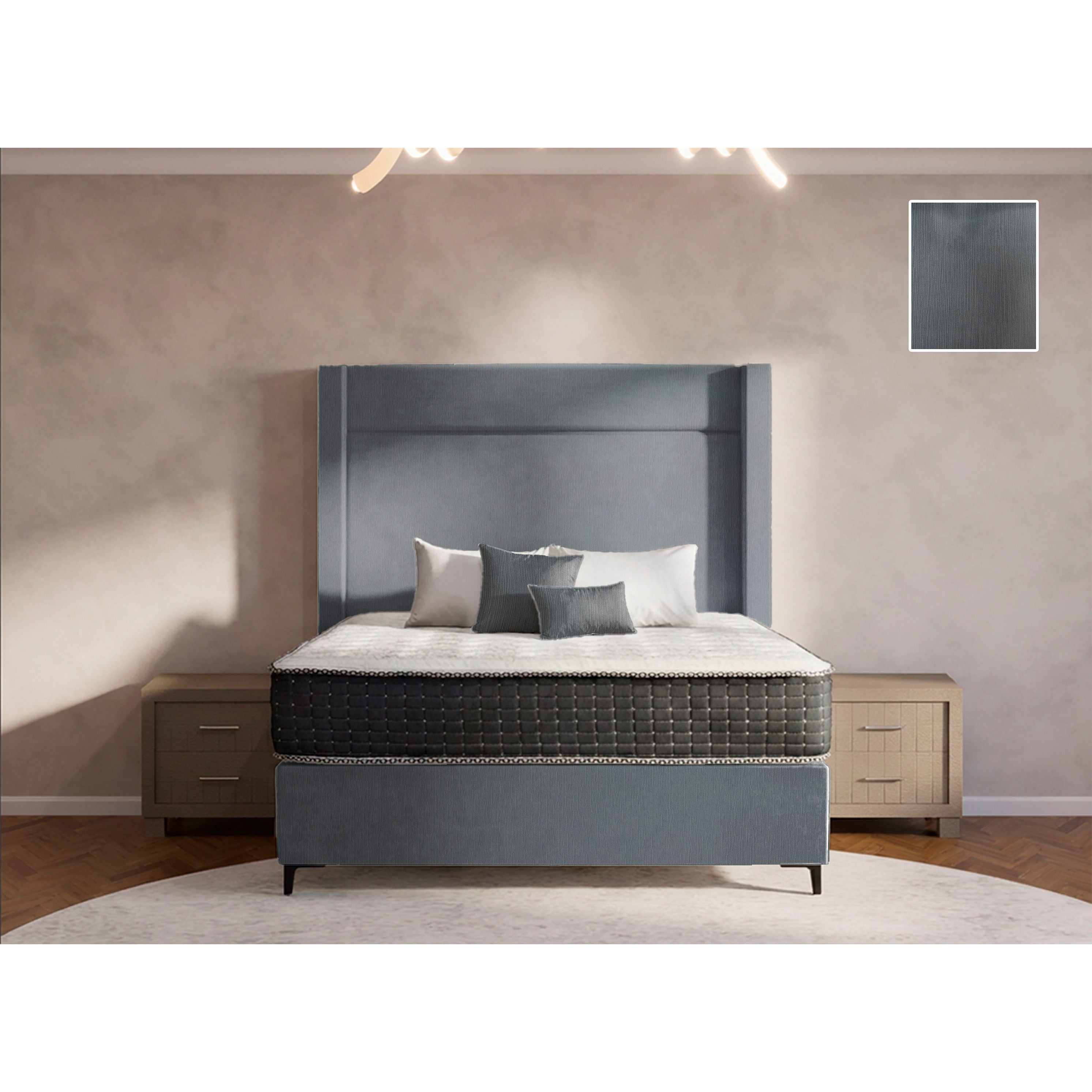 Eminence Side Wings Bed and Headboard