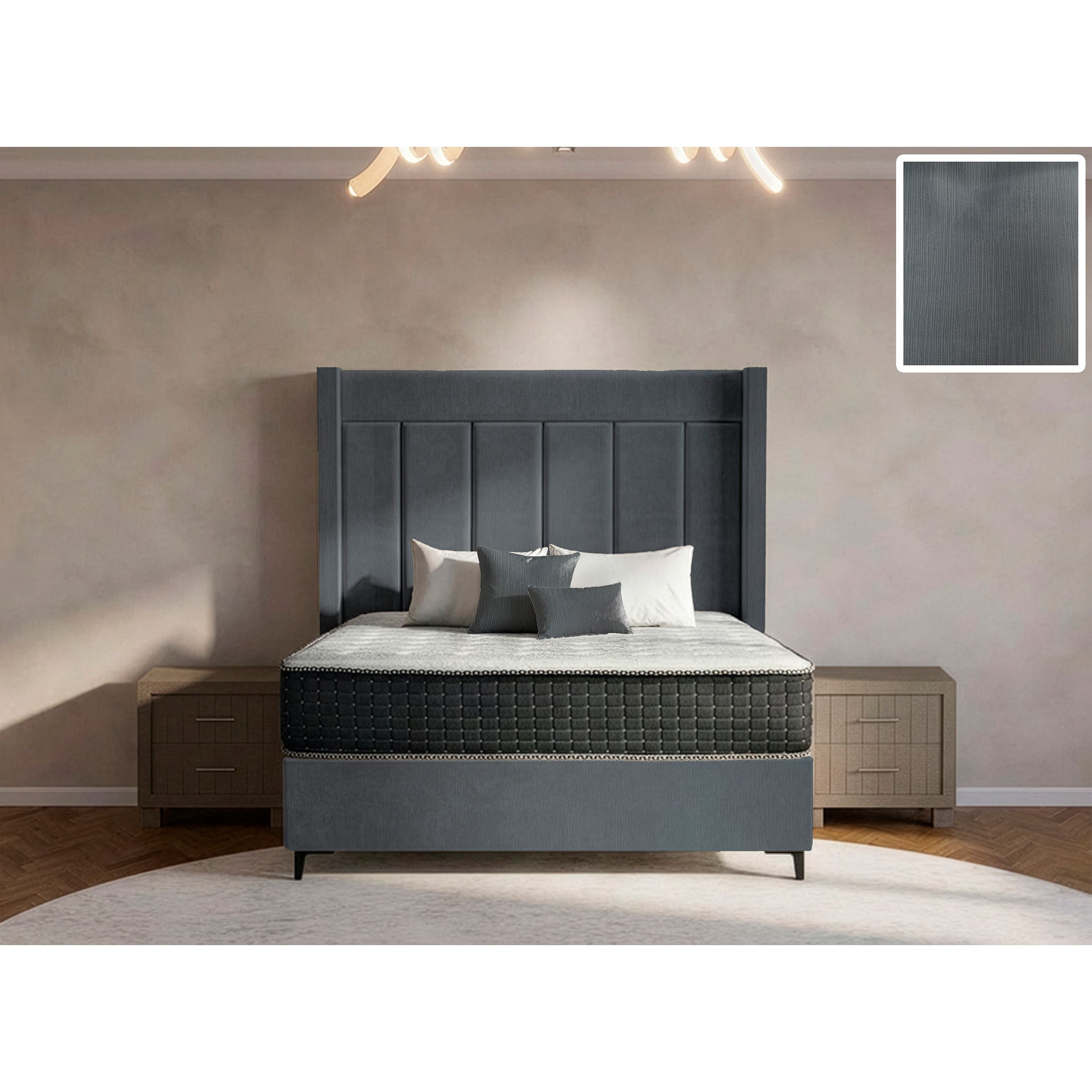 Luxeloom Side Wings Bed and Headboard