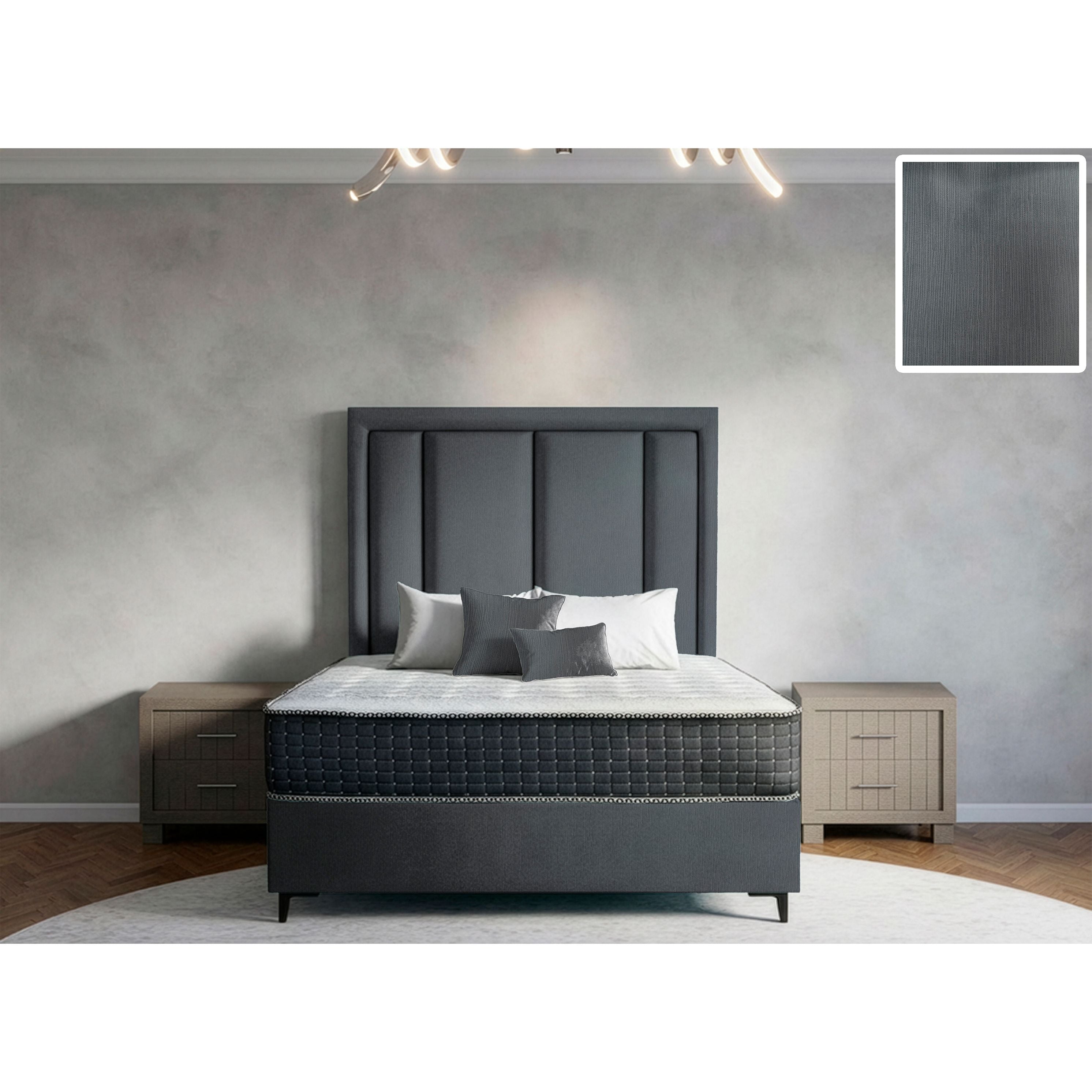 Axton Rimline Bed and Headboard