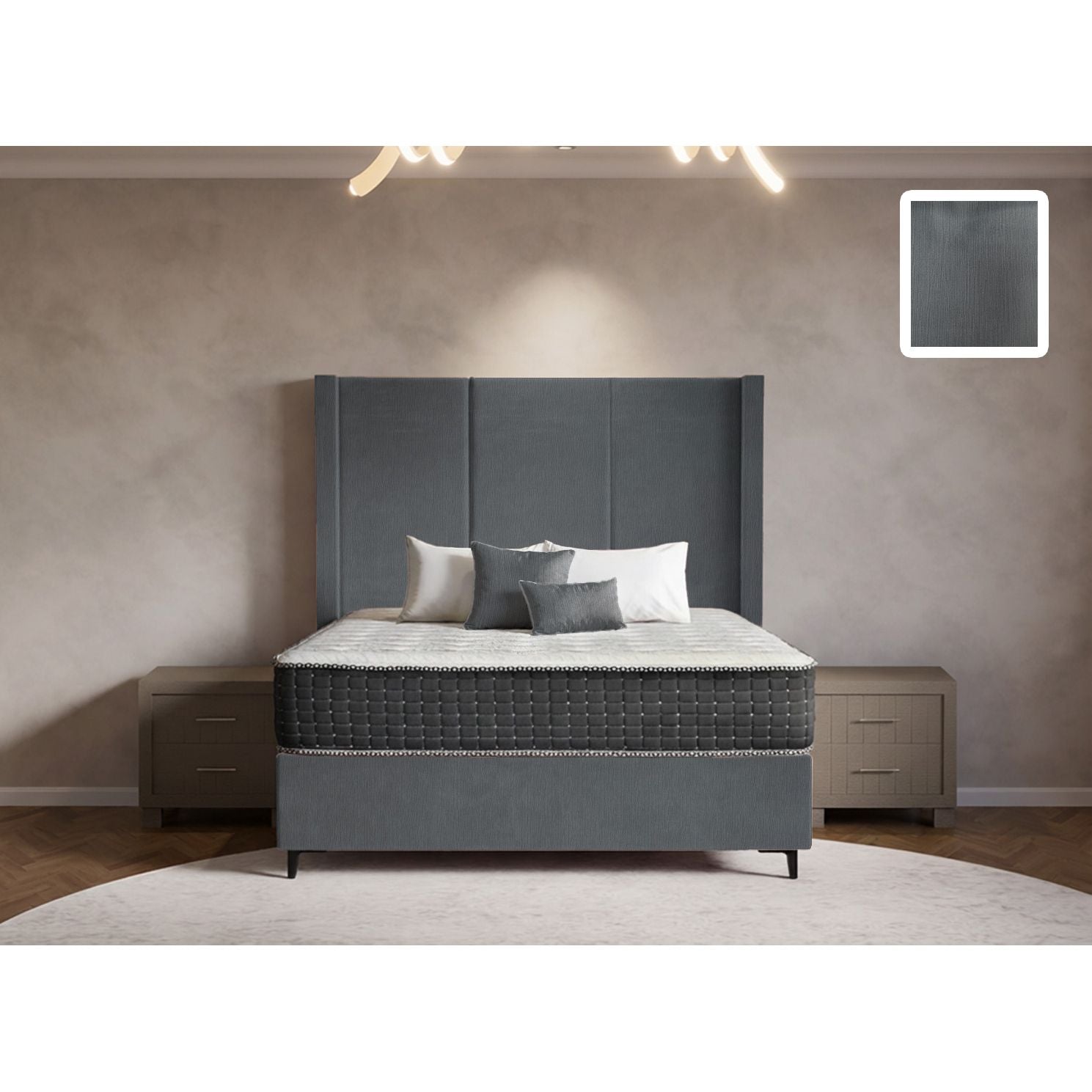 Arlington Side Wings Bed and Headboard
