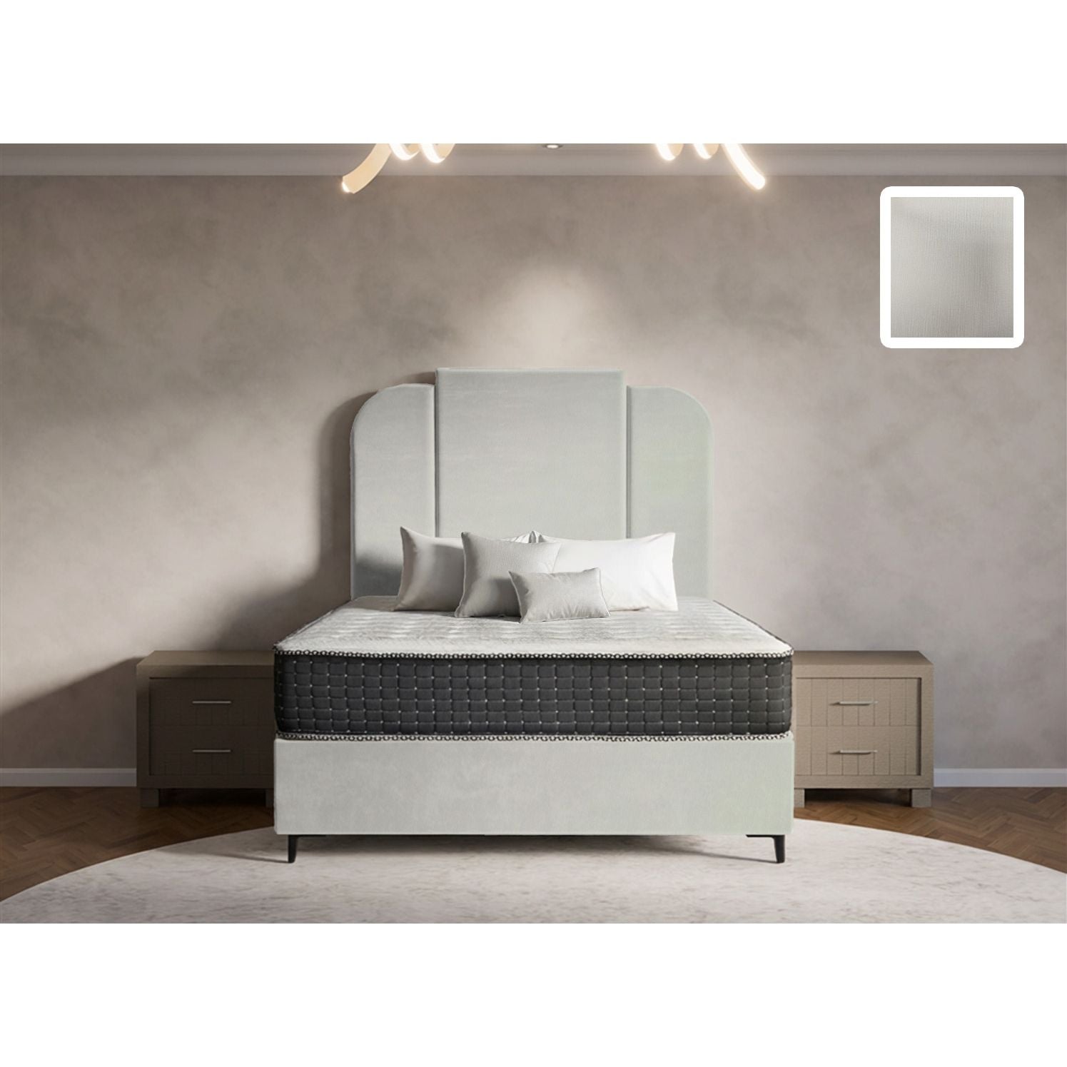 Wave Heritage Bed and Headboard
