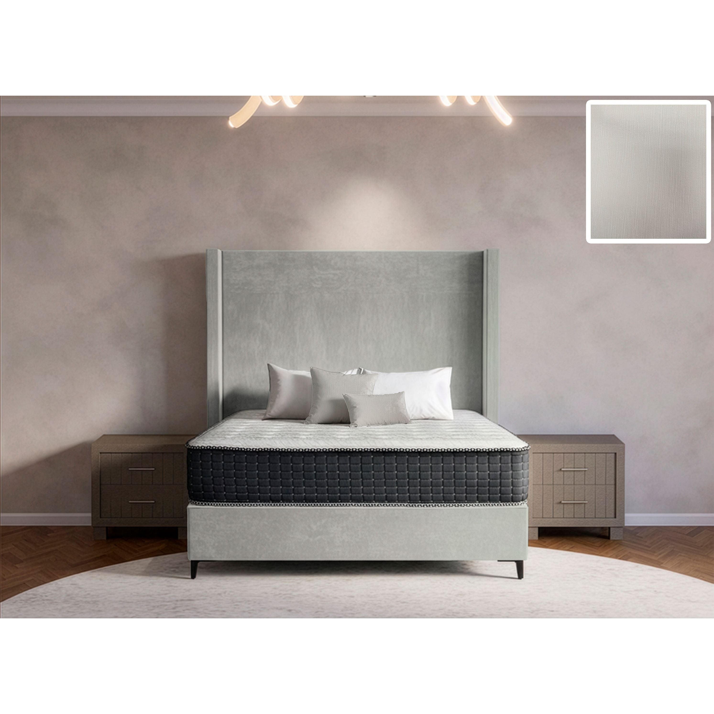 Orlando Side Wings Bed and Headboard