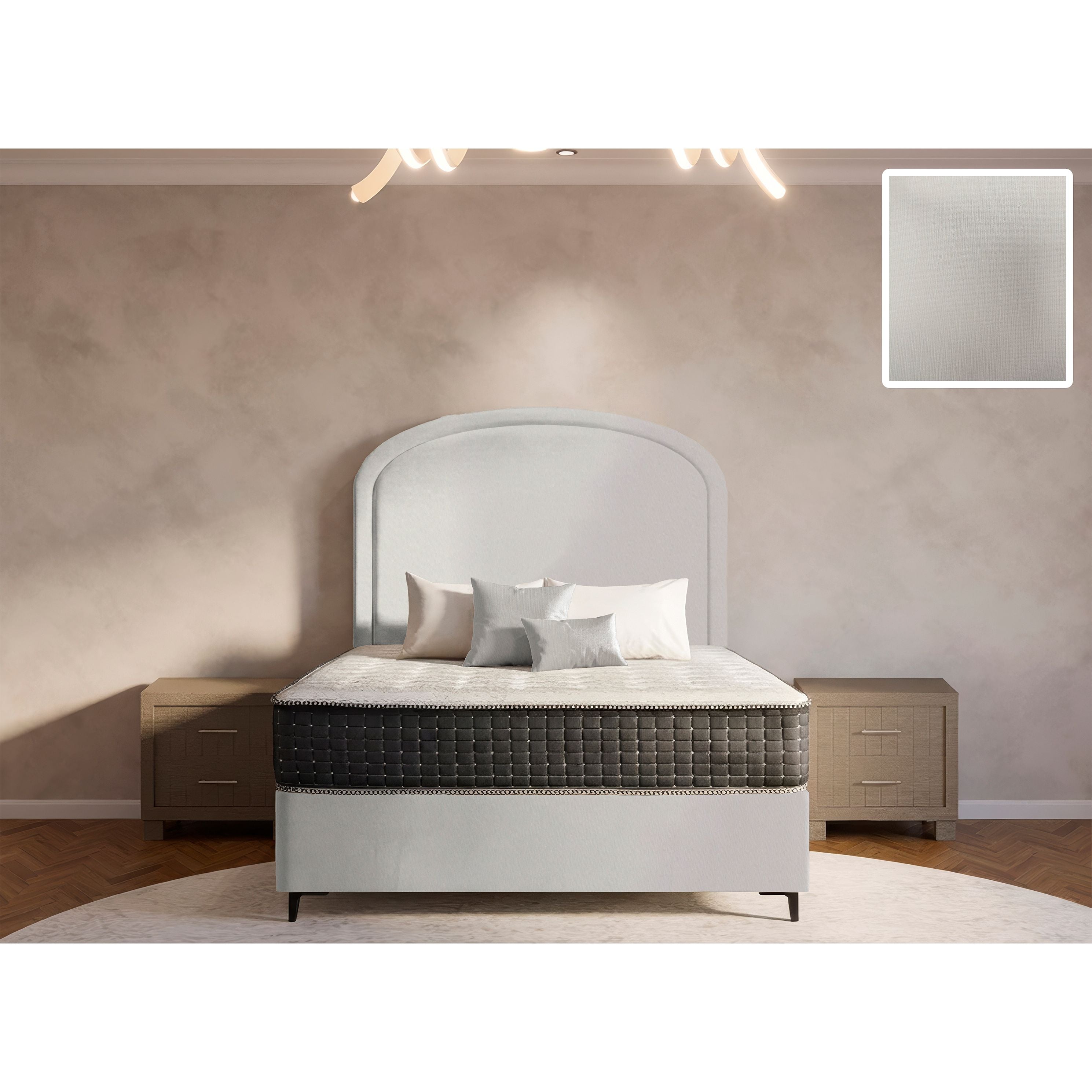 Meridian Rimline Bed and Headboard
