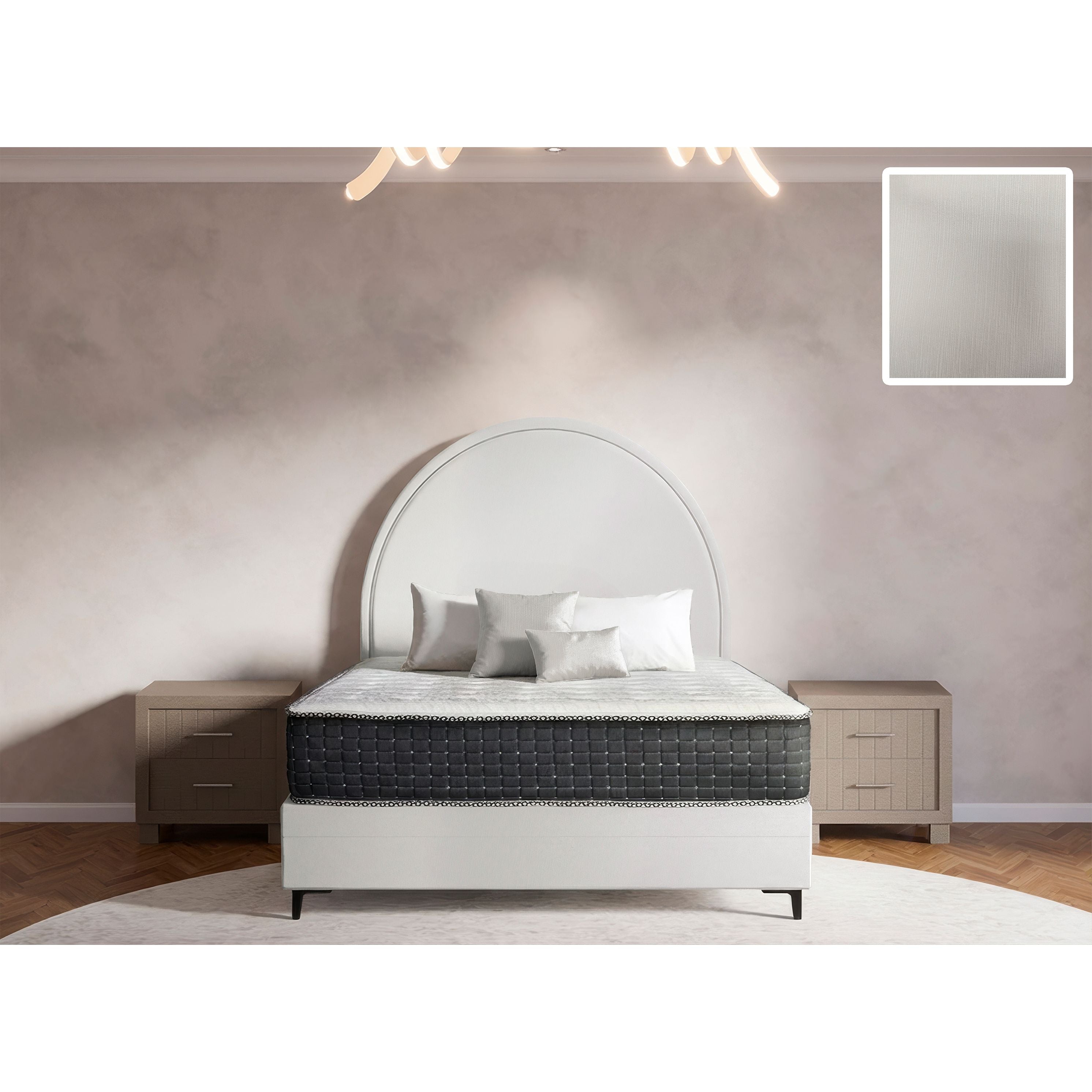 Sphere Rimline Bed and Headboard