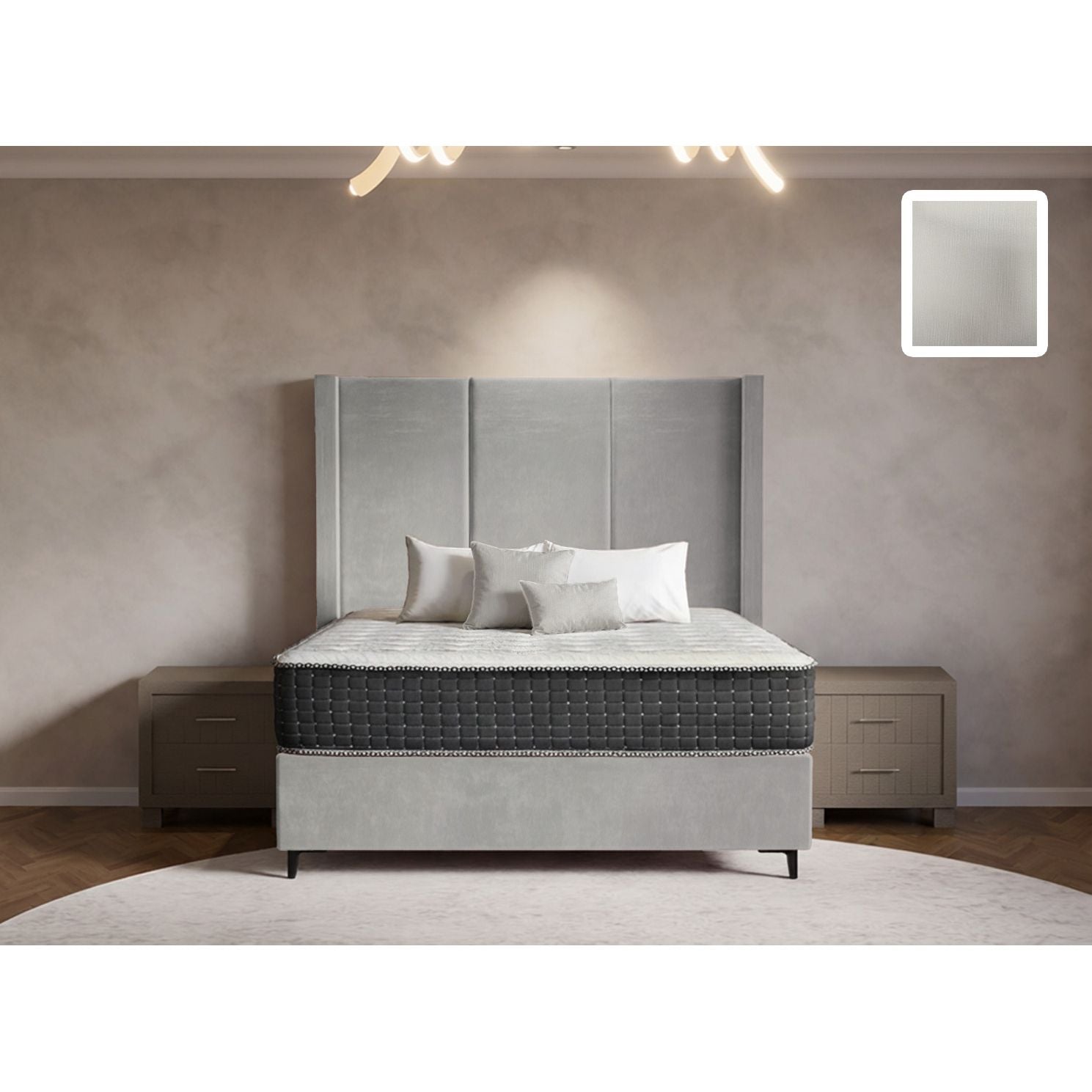 Arlington Side Wings Bed and Headboard