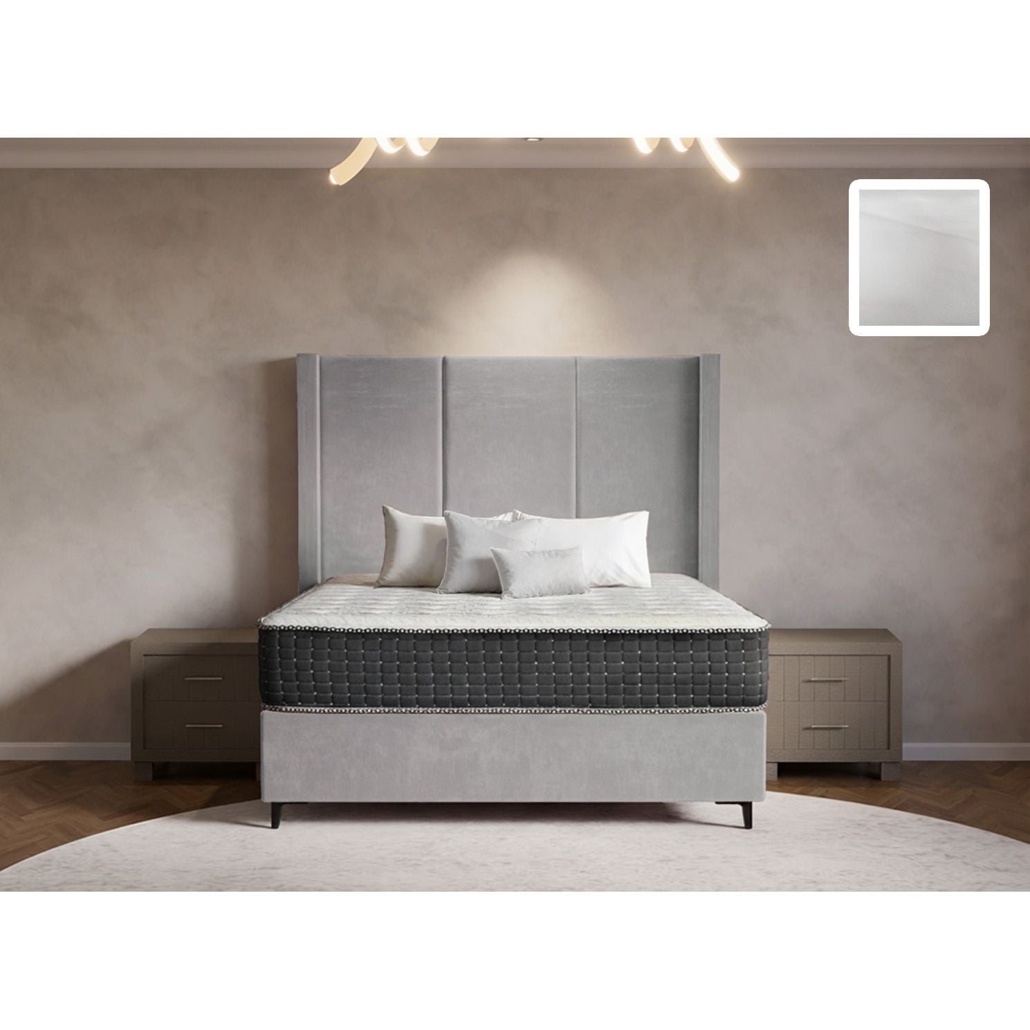 Arlington Side Wings Bed and Headboard