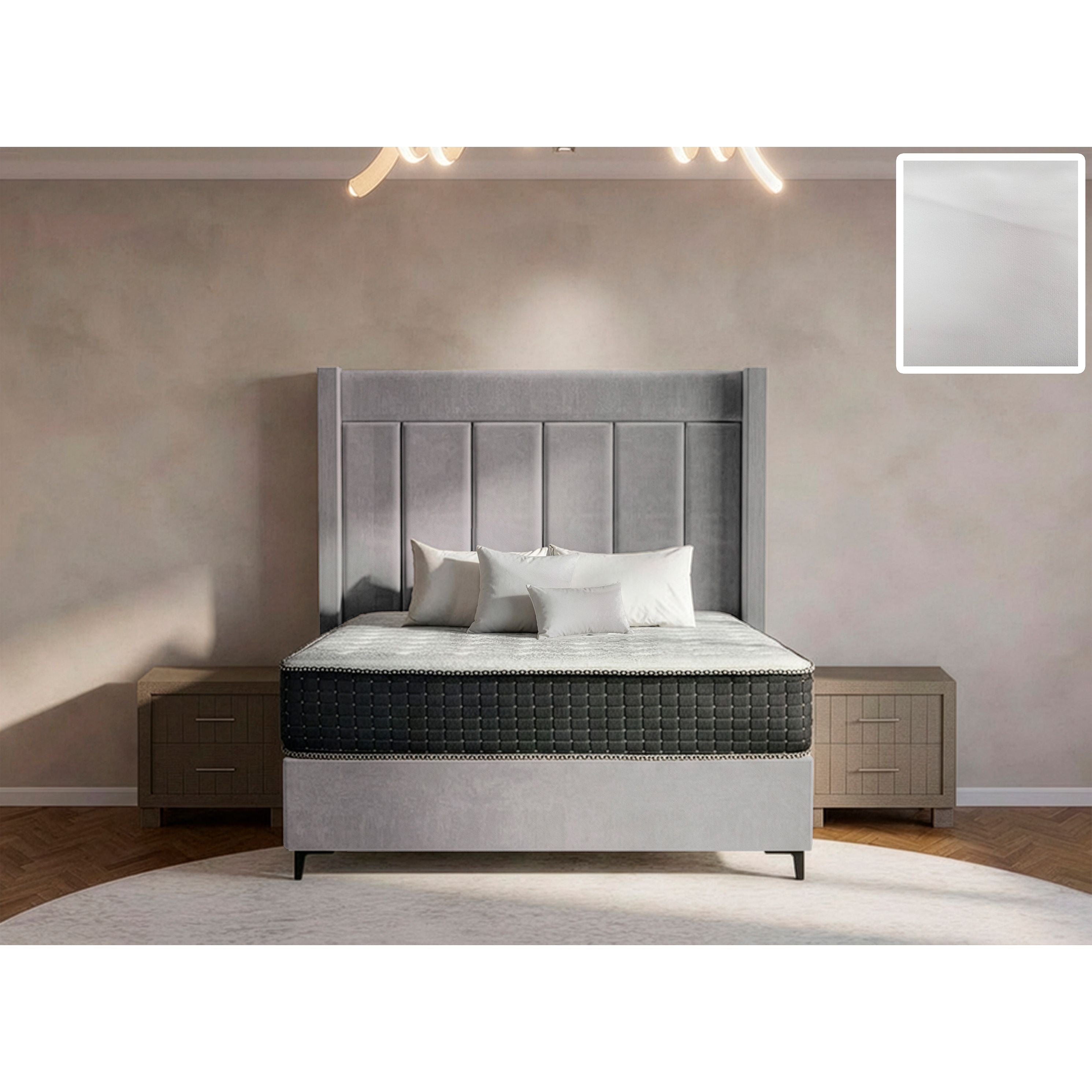 Luxeloom Side Wings Bed and Headboard
