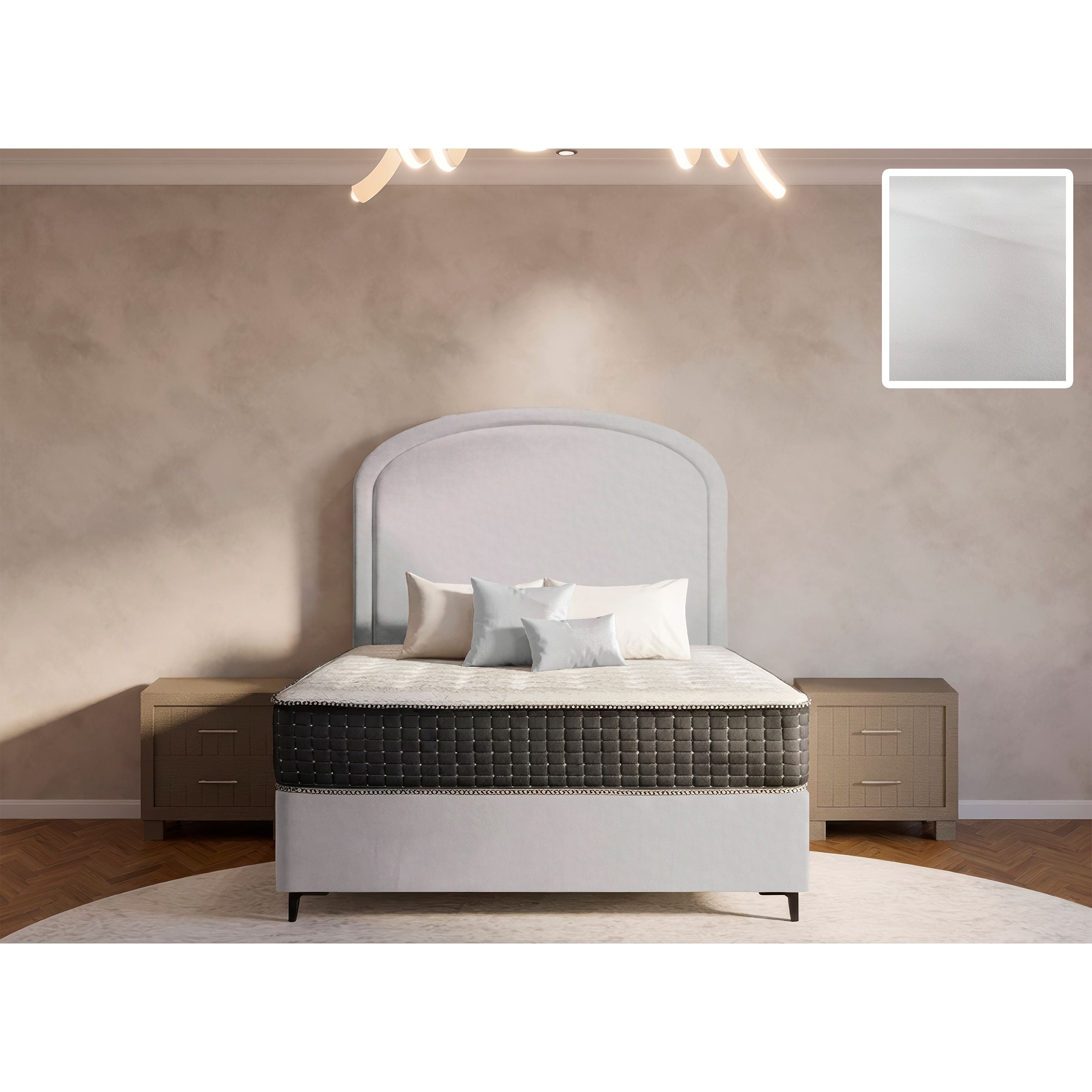 Meridian Rimline Bed and Headboard