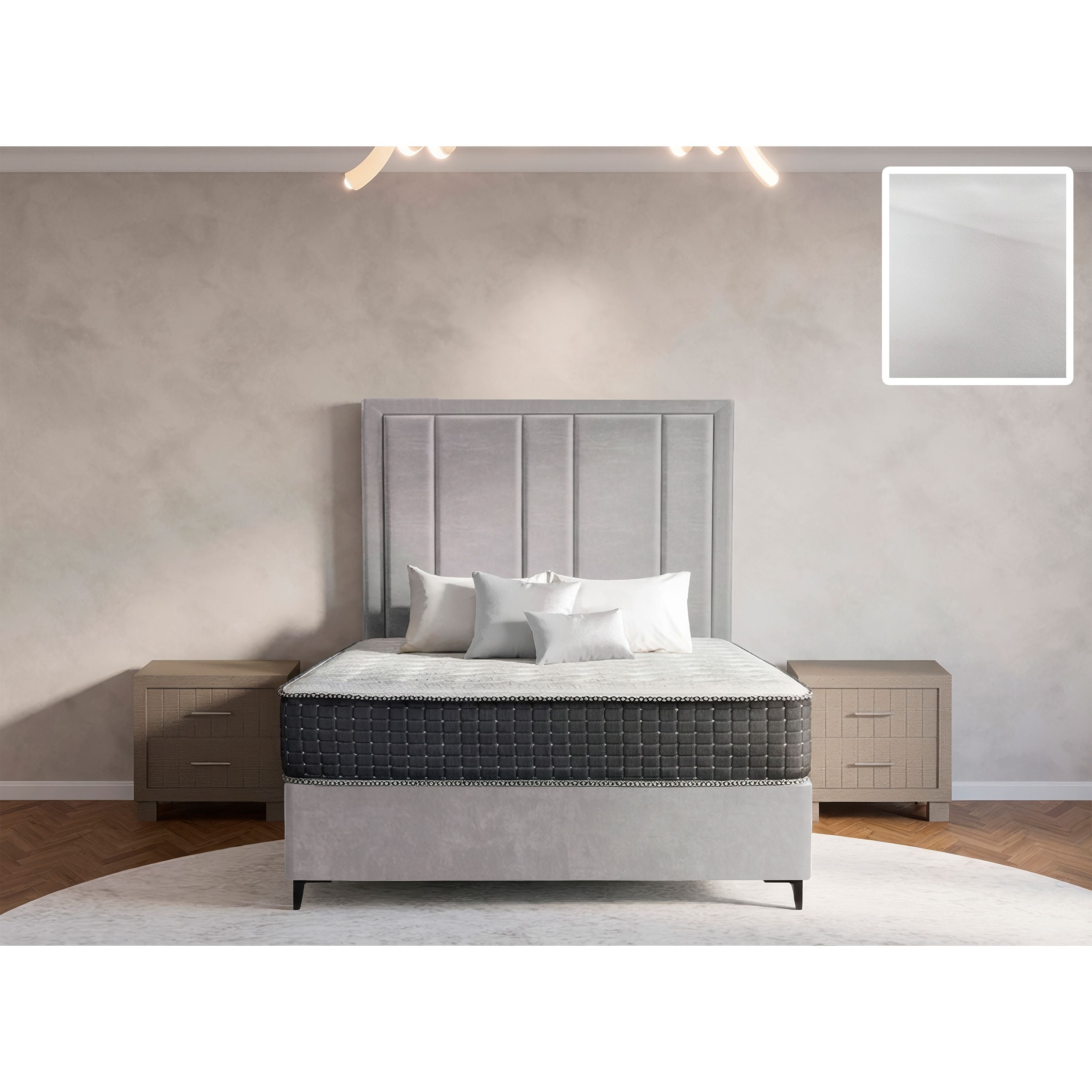 Prestige Rimline Bed and Headboard