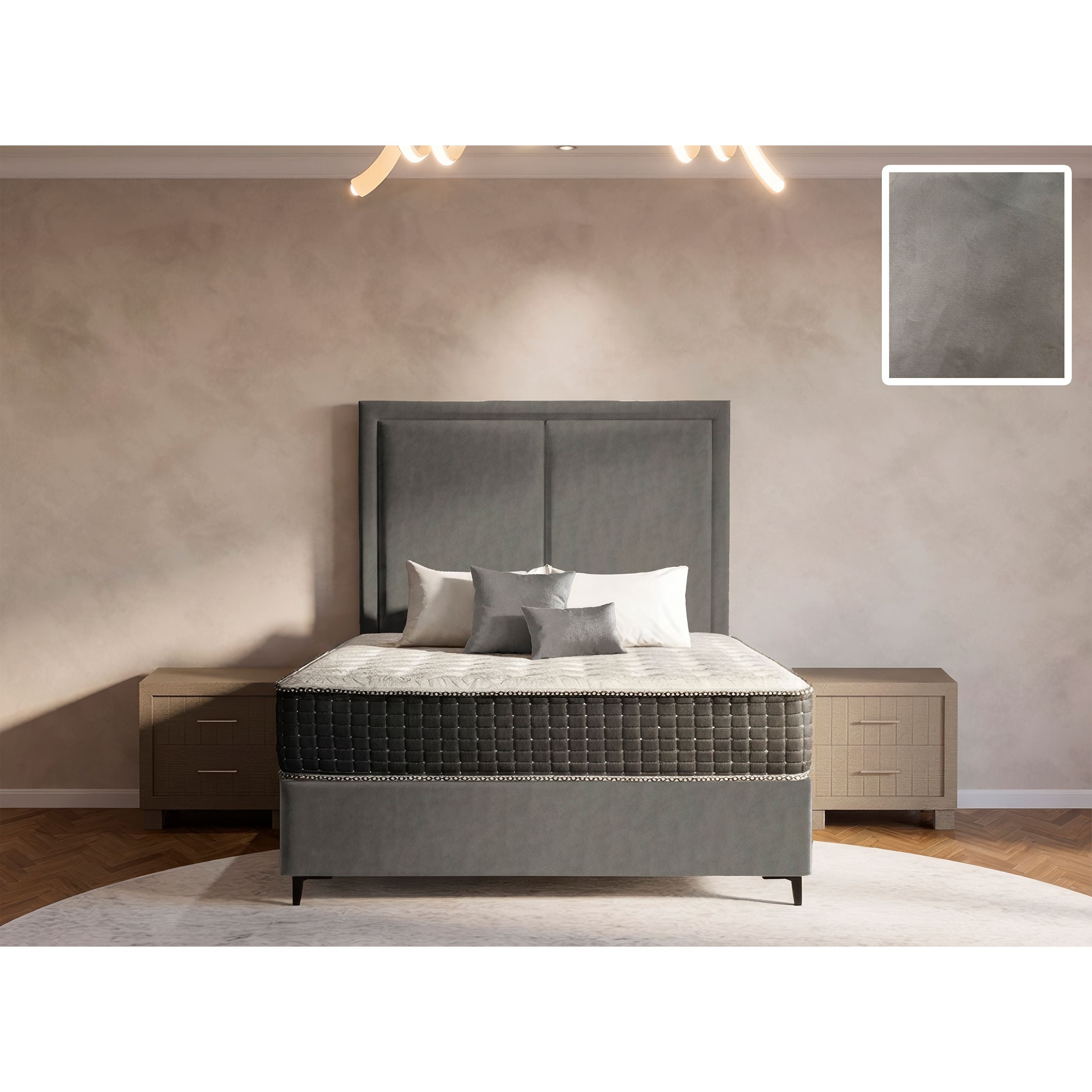 Ontario Rimline Bed and Headboard