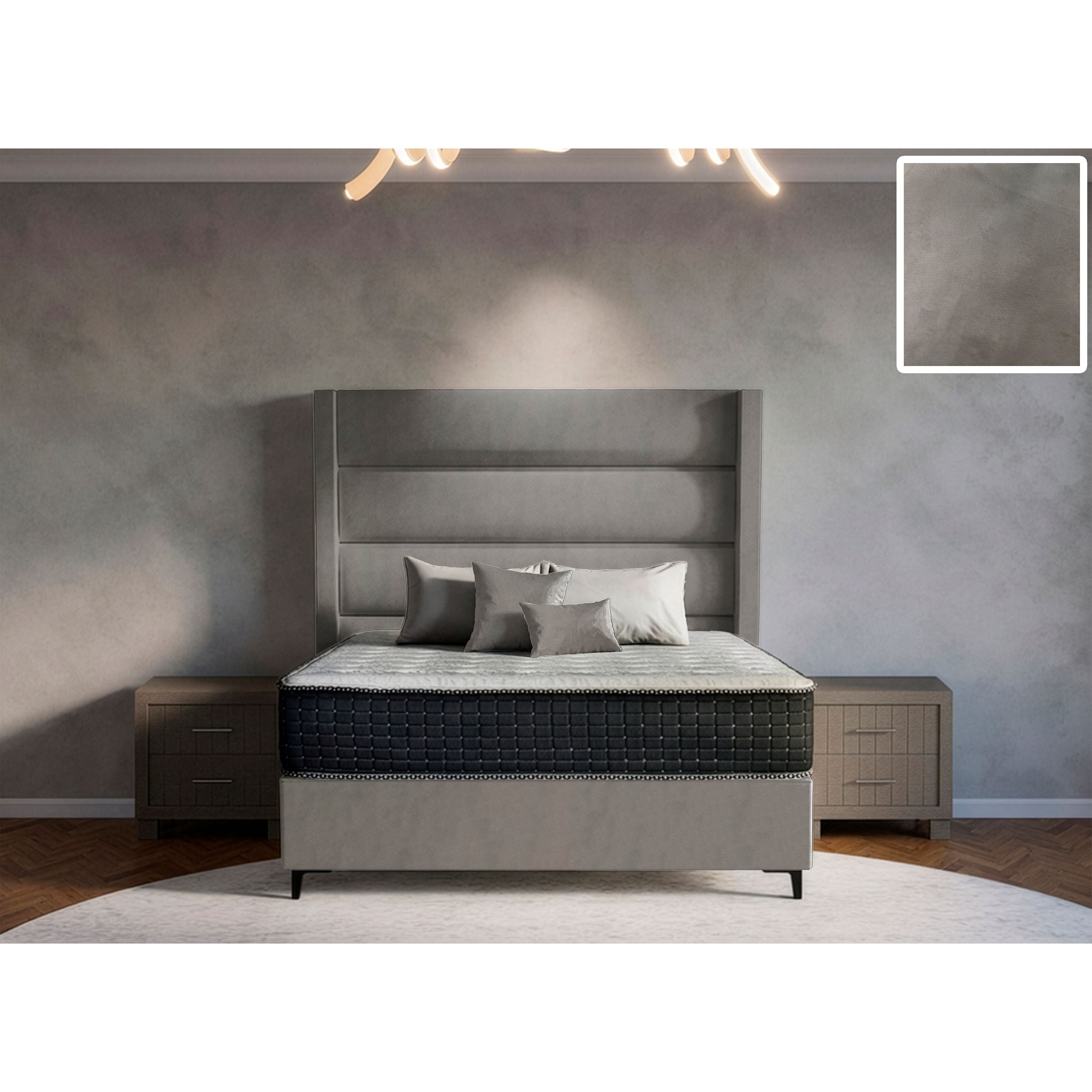Concord Side Wings Bed and Headboard