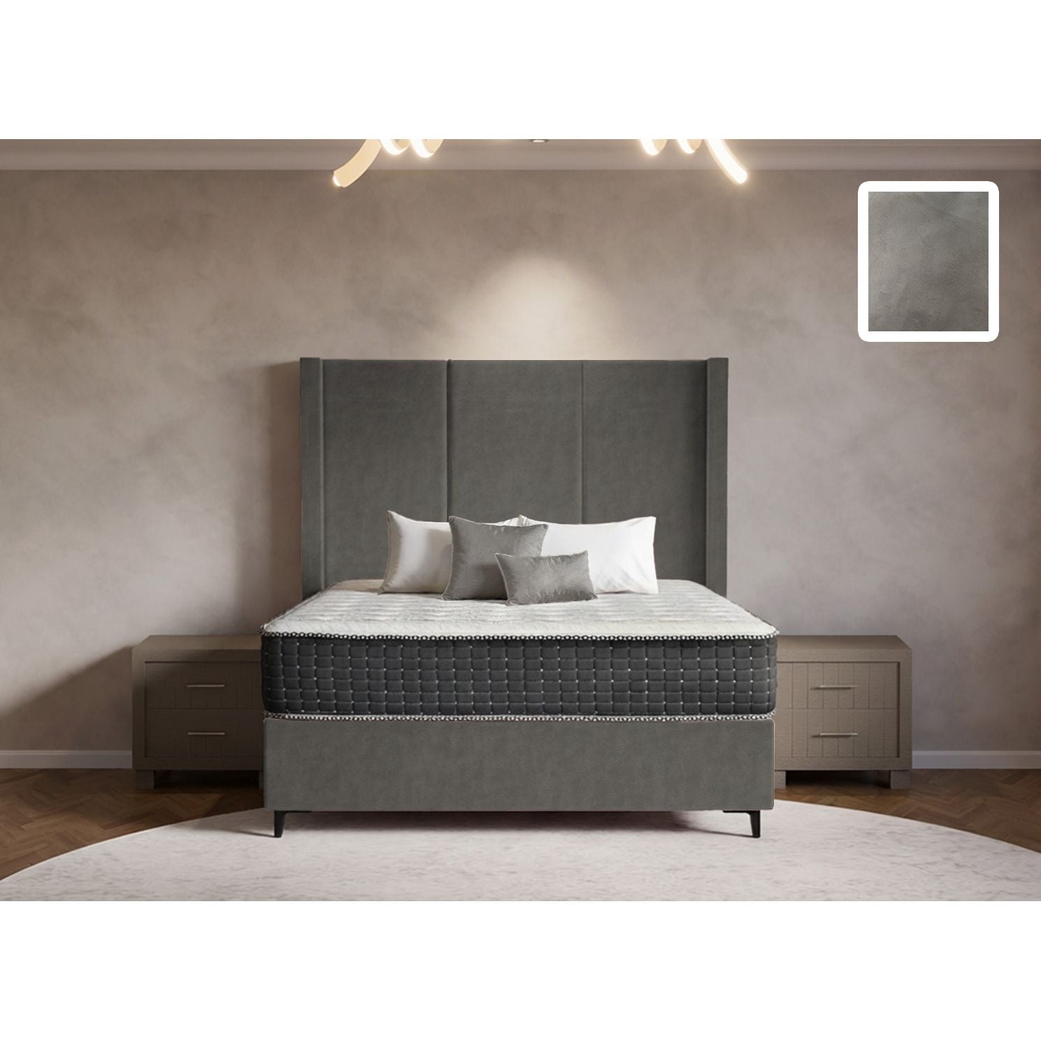 Arlington Side Wings Bed and Headboard