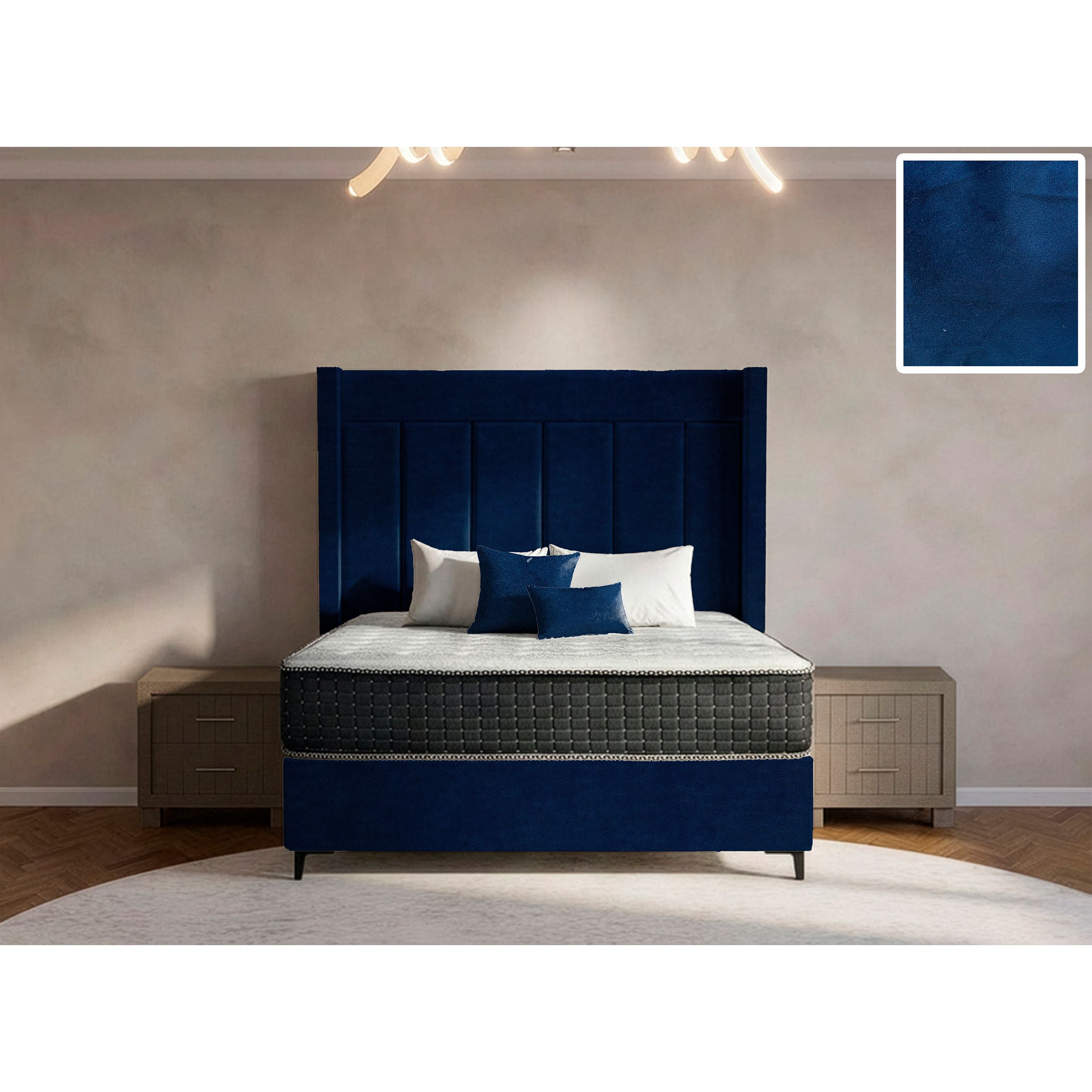 Luxeloom Side Wings Bed and Headboard