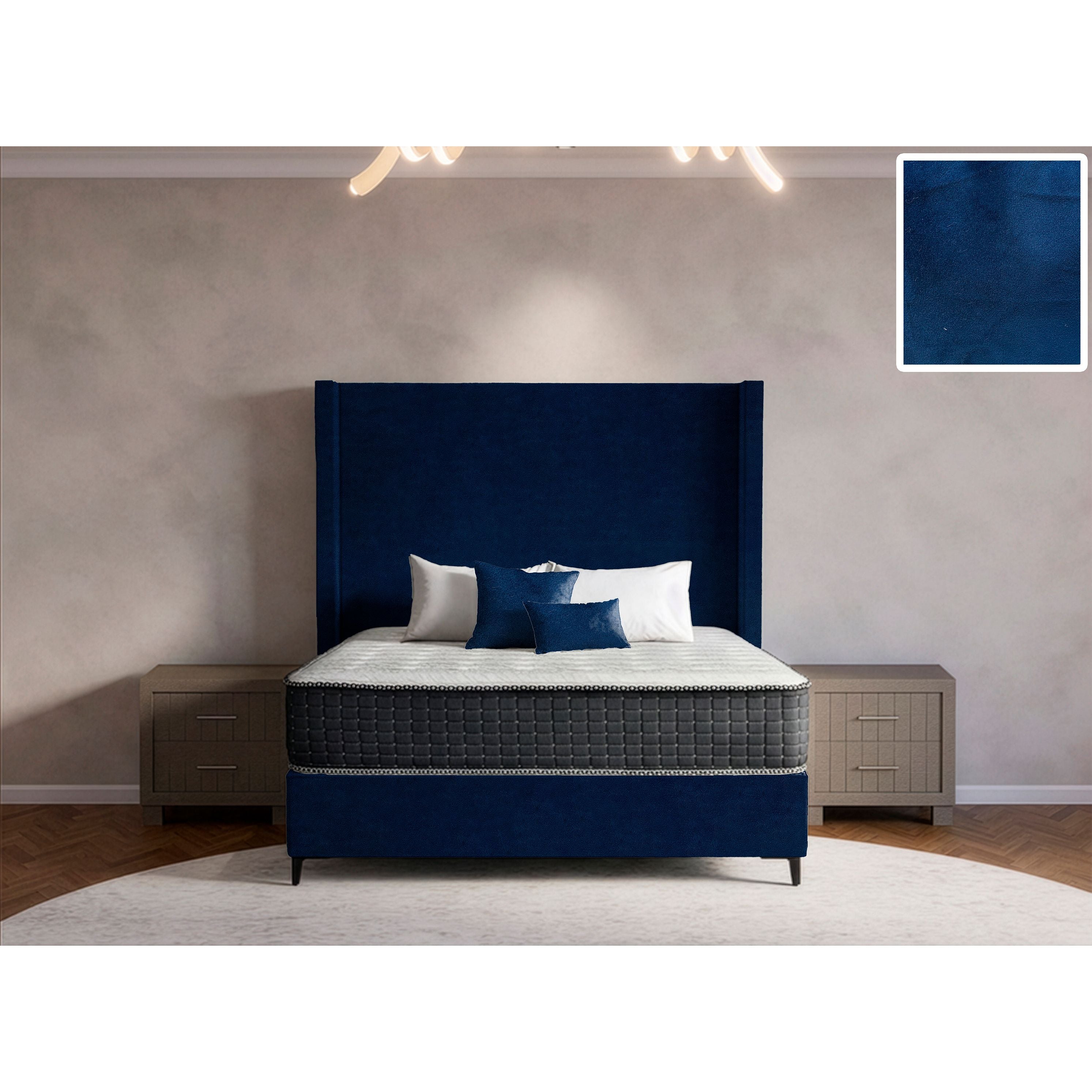 Orlando Side Wings Bed and Headboard