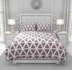 Taj Mauve Velvet Duvet Cover Bedding Set