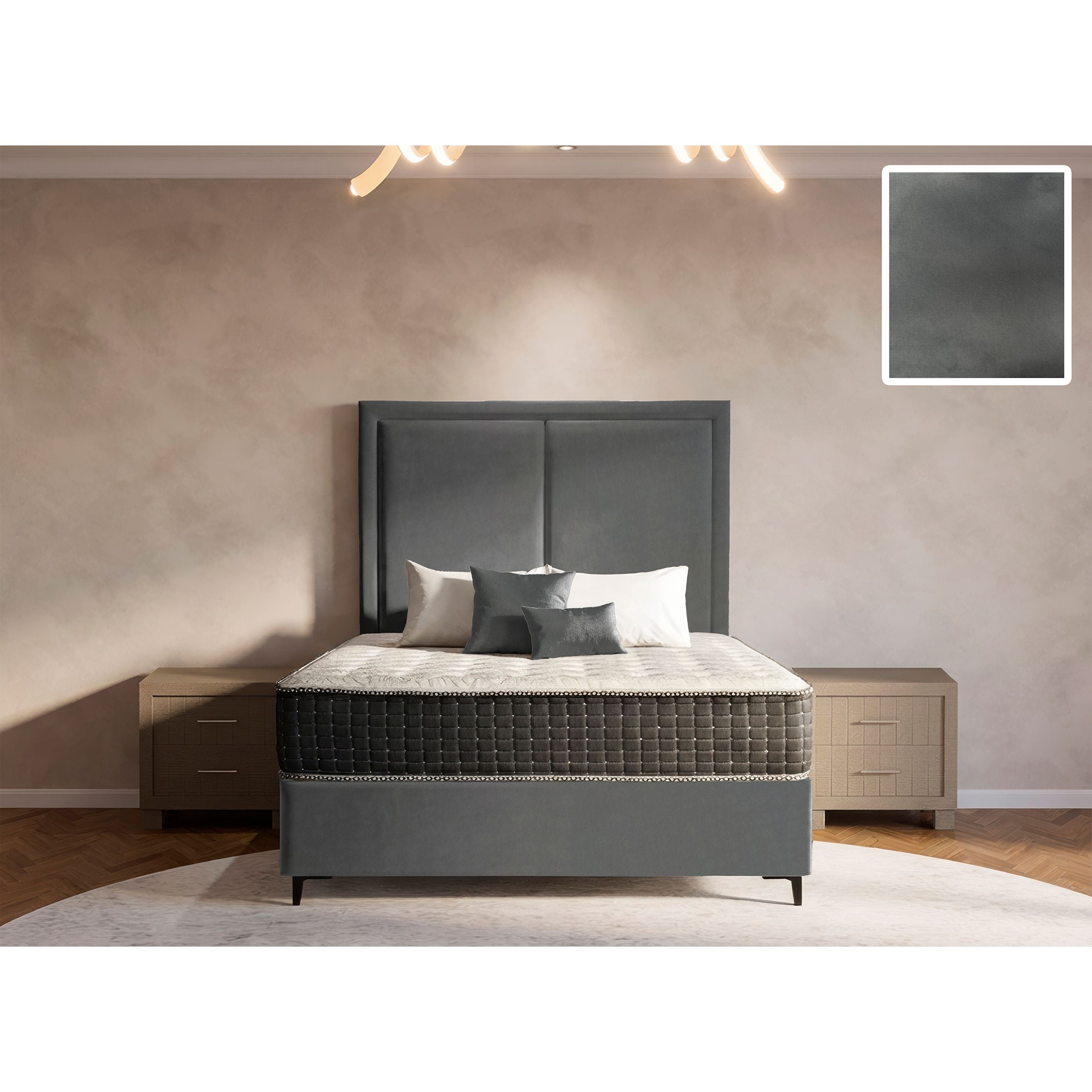 Ontario Rimline Bed and Headboard