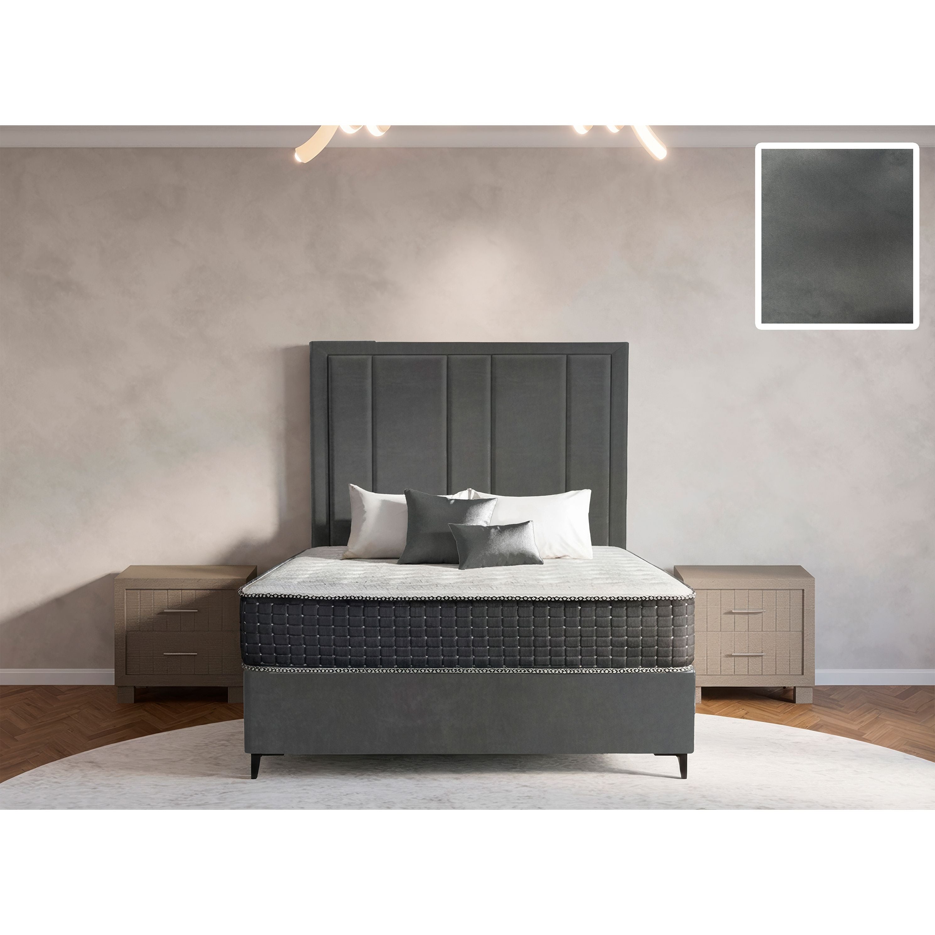 Prestige Rimline Bed and Headboard