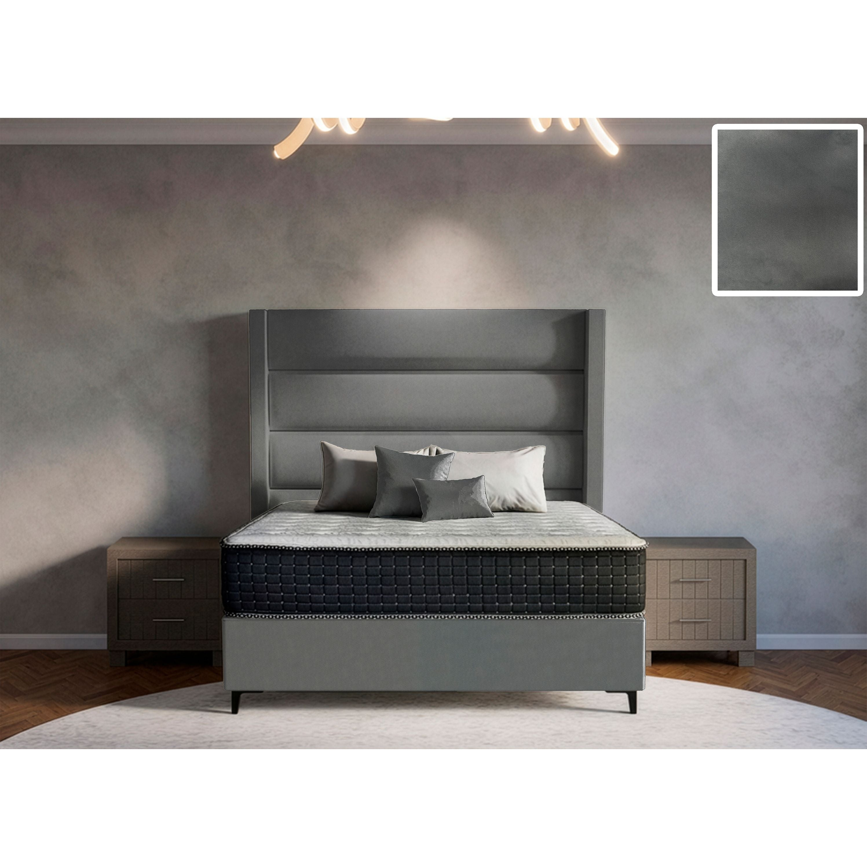 Concord Side Wings Bed and Headboard