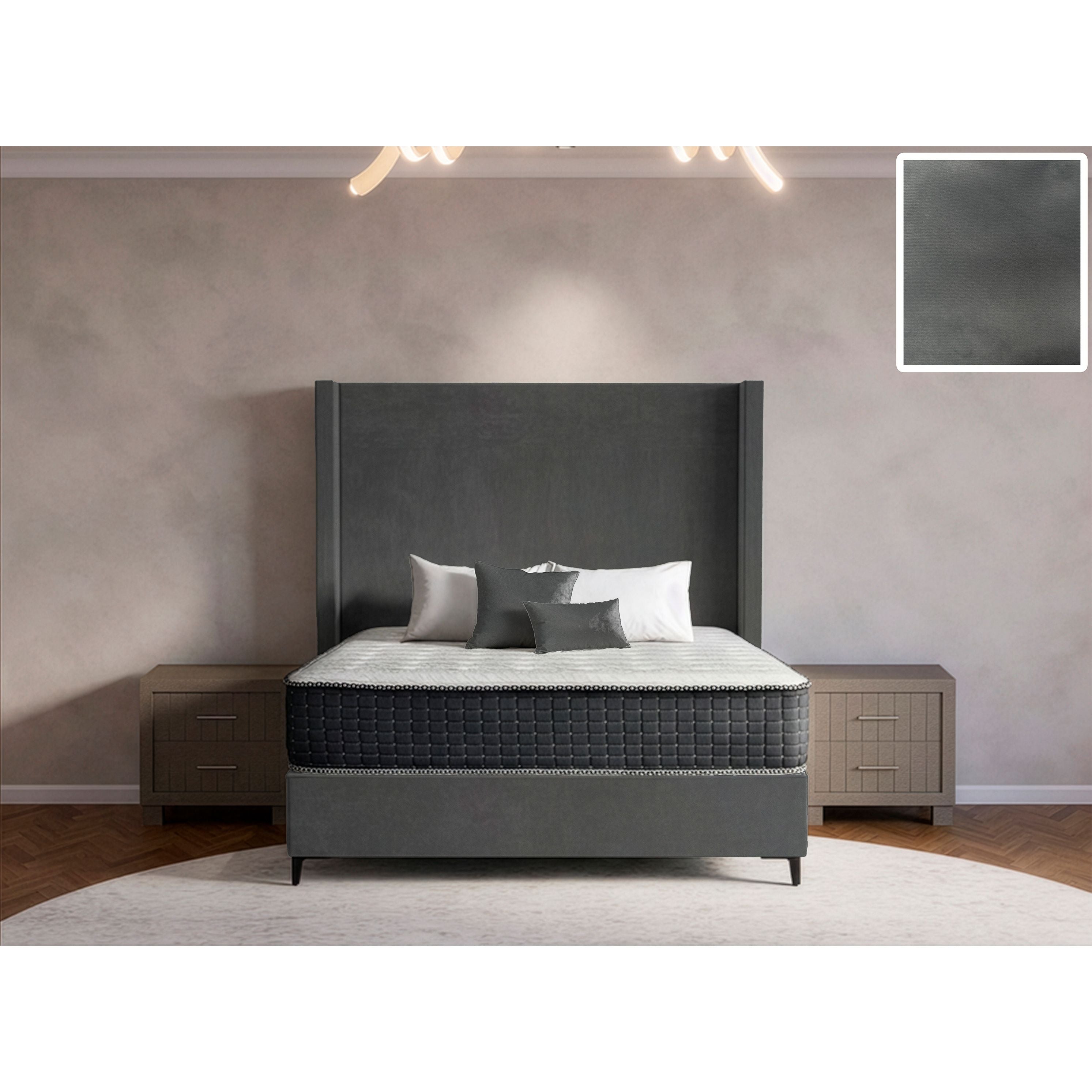 Orlando Side Wings Bed and Headboard