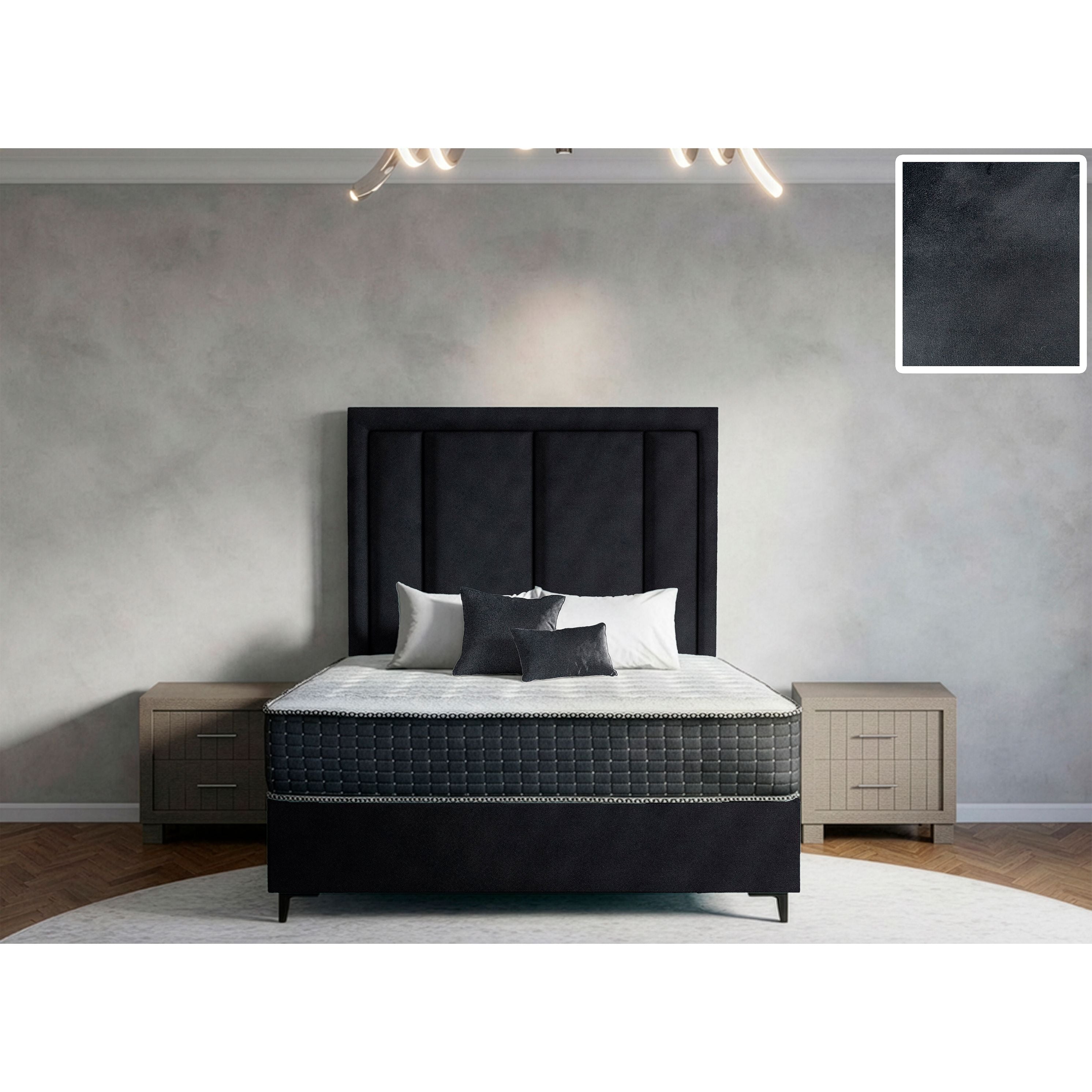 Axton Rimline Bed and Headboard