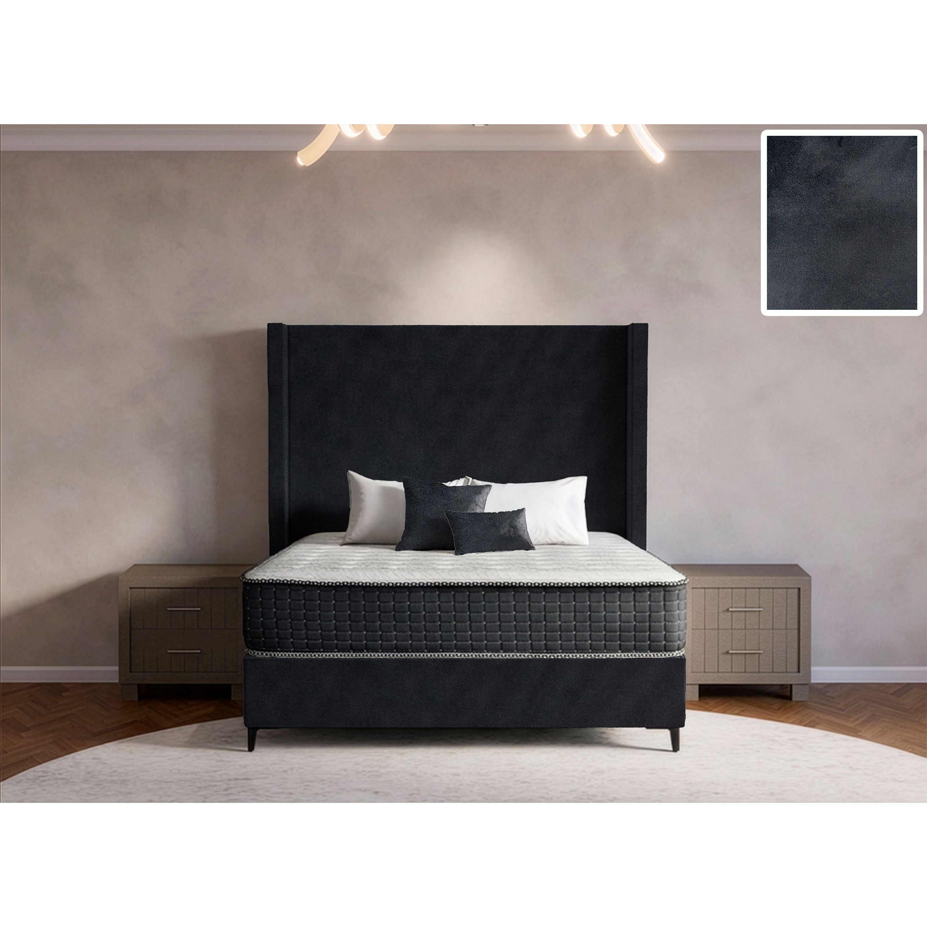 Orlando Side Wings Bed and Headboard