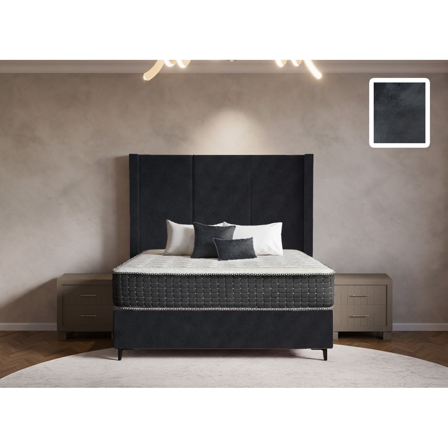 Arlington Side Wings Bed and Headboard