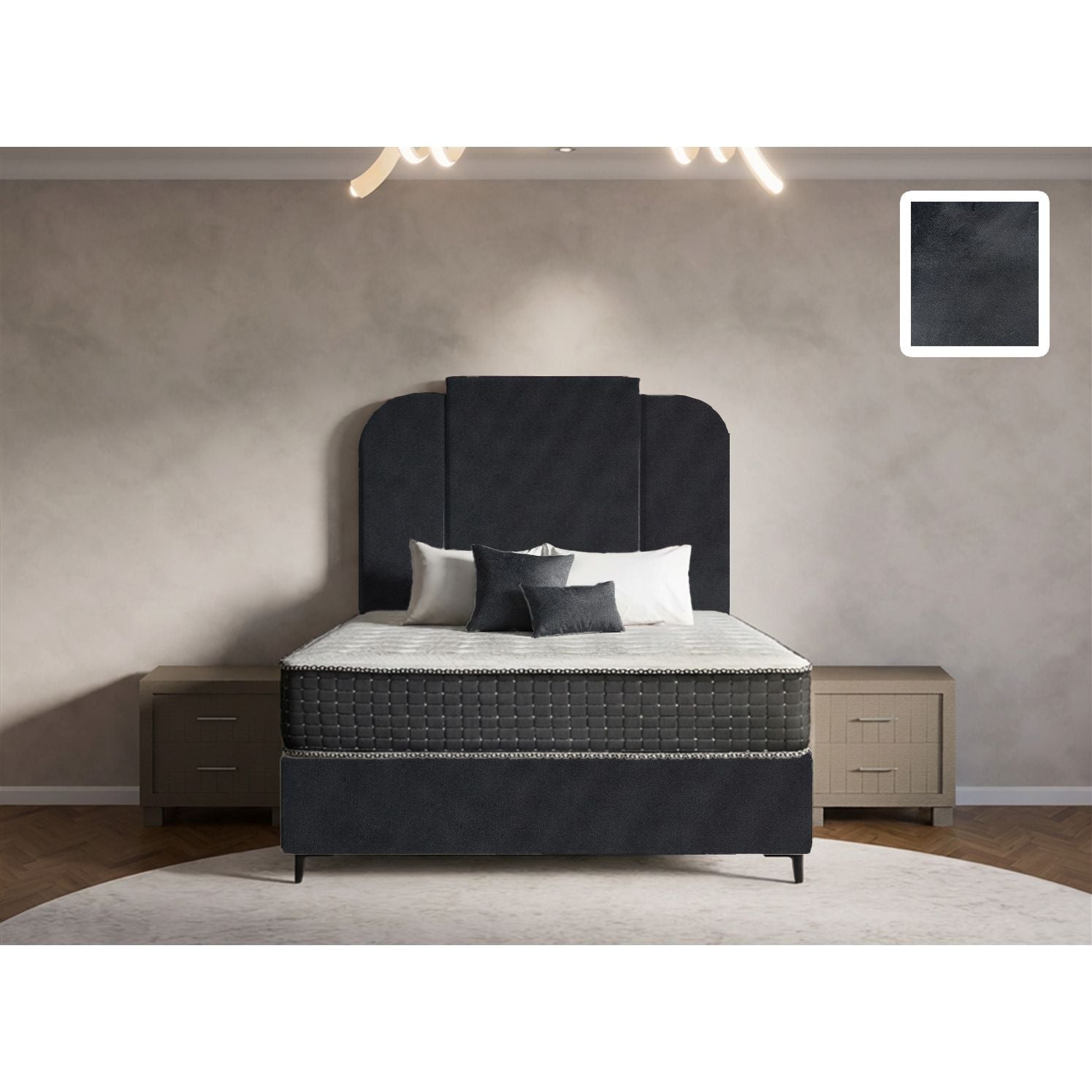 Wave Heritage Bed and Headboard