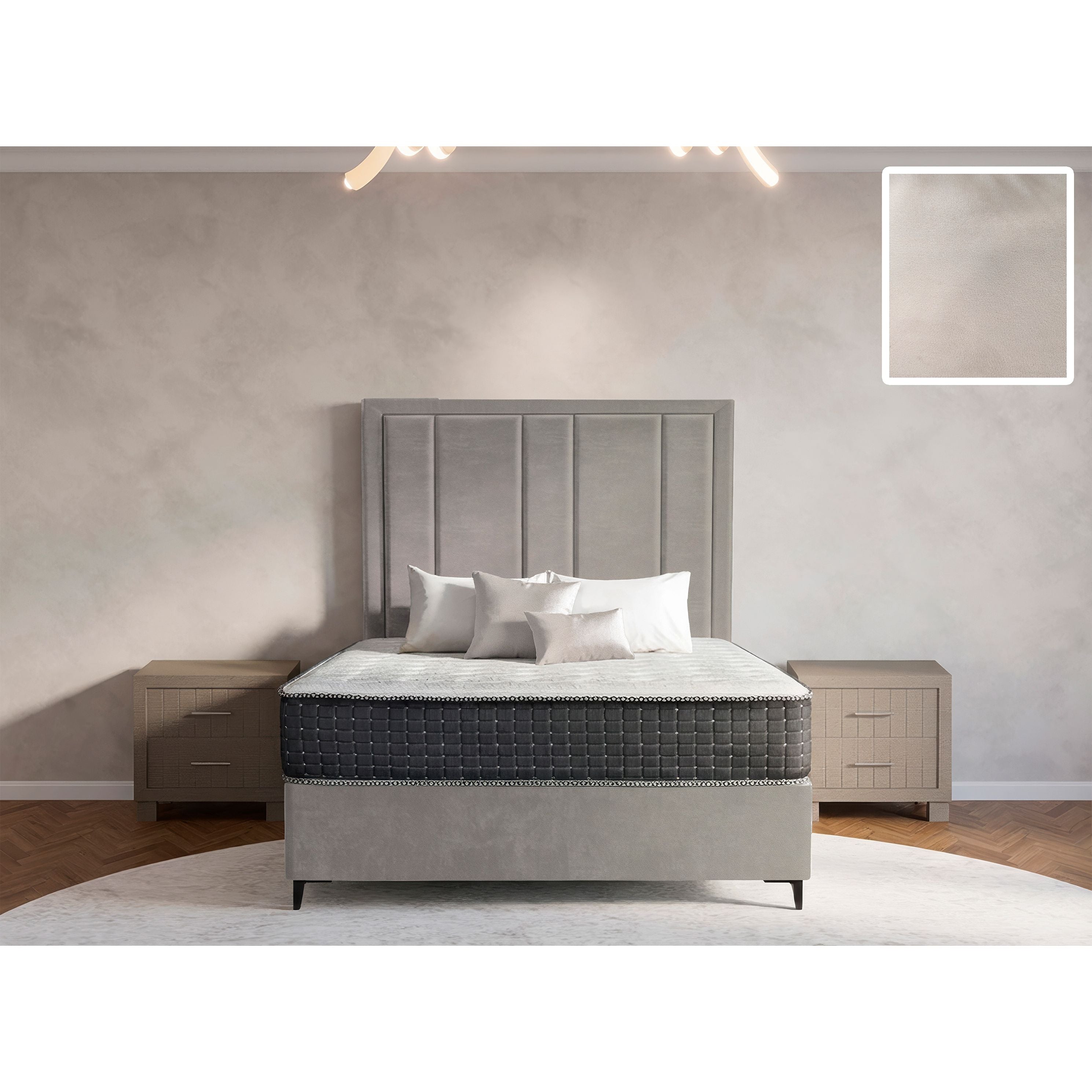 Prestige Rimline Bed and Headboard