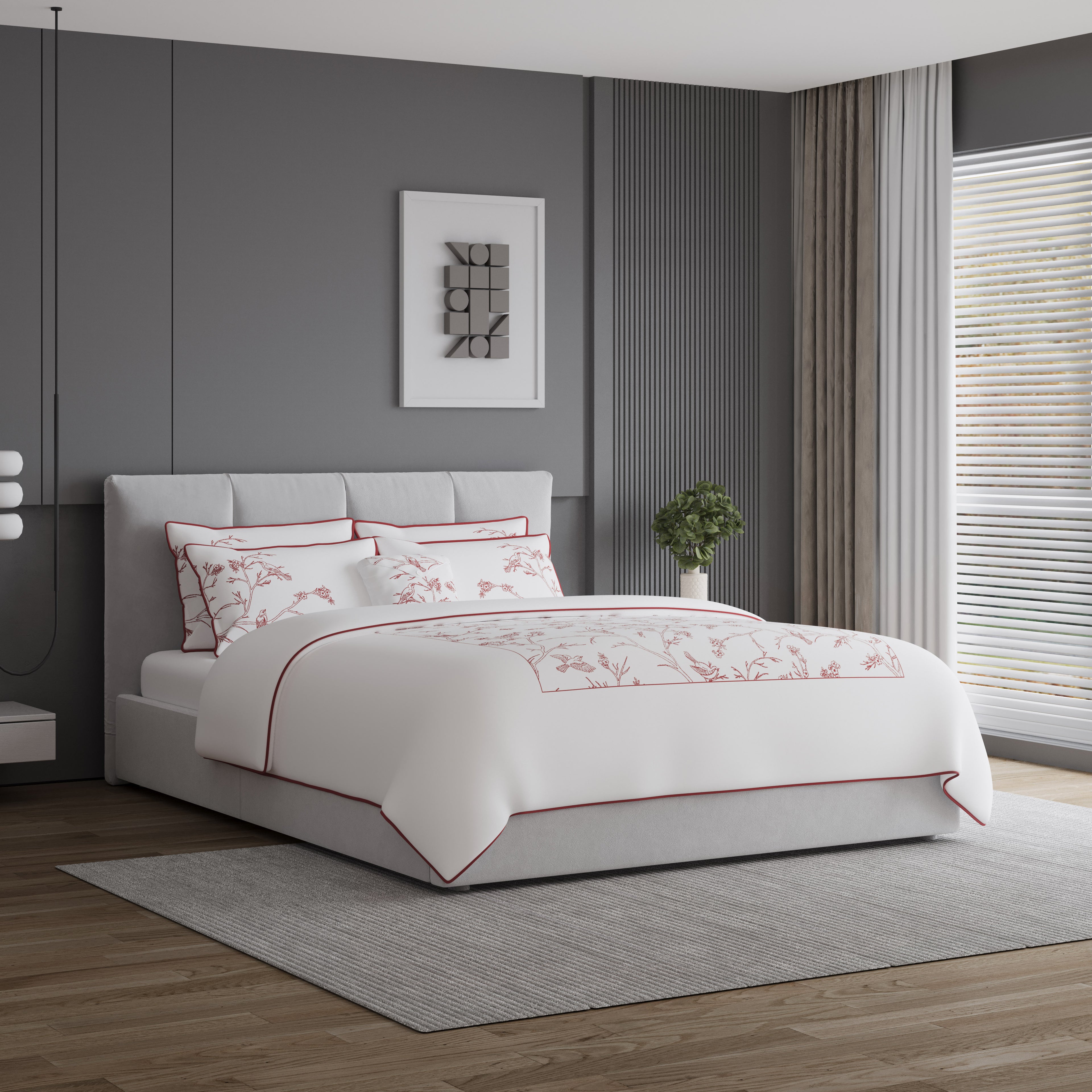 The Woodstock Duvet Cover Bedding Set - Mulberry