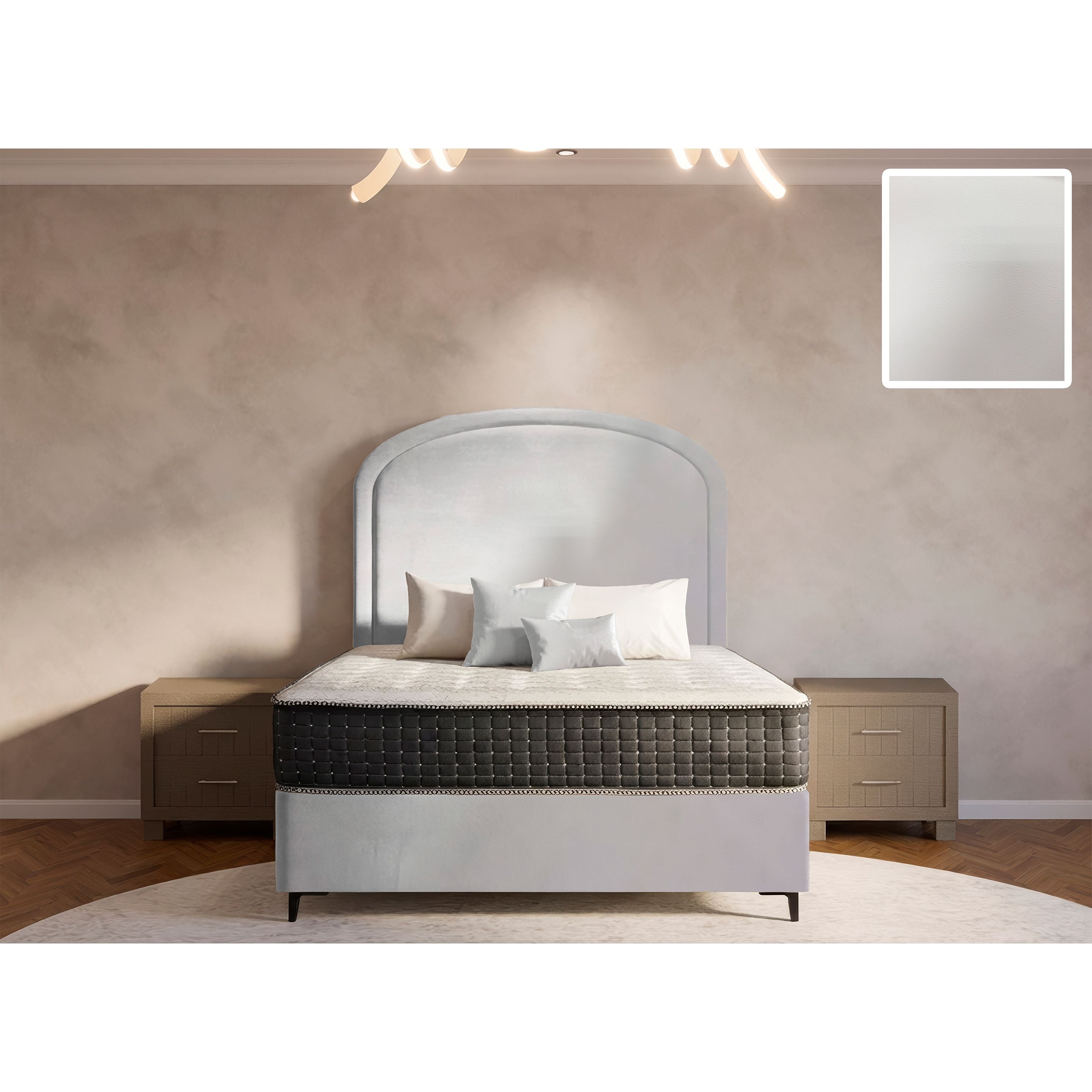 Meridian Rimline Bed and Headboard