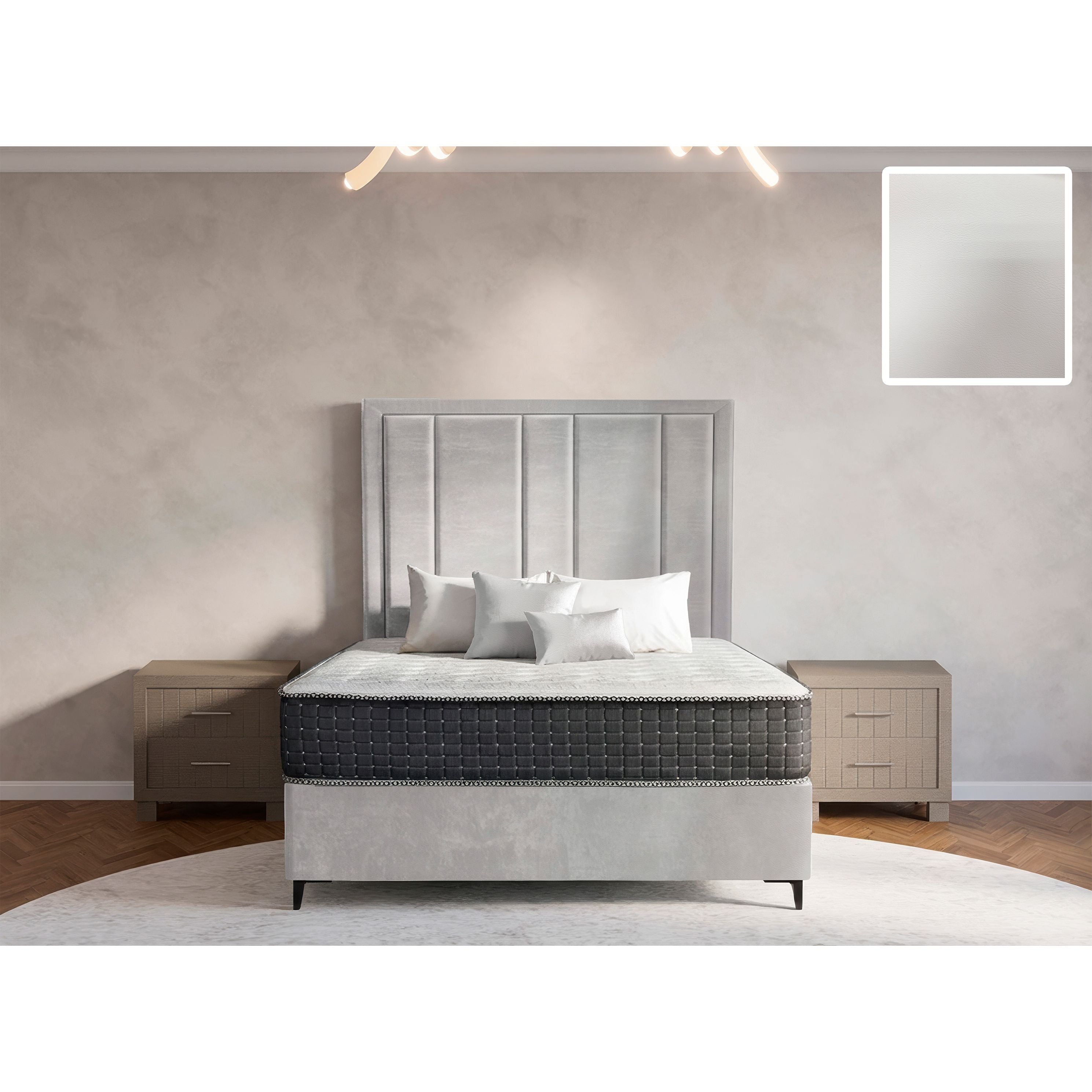 Prestige Rimline Bed and Headboard