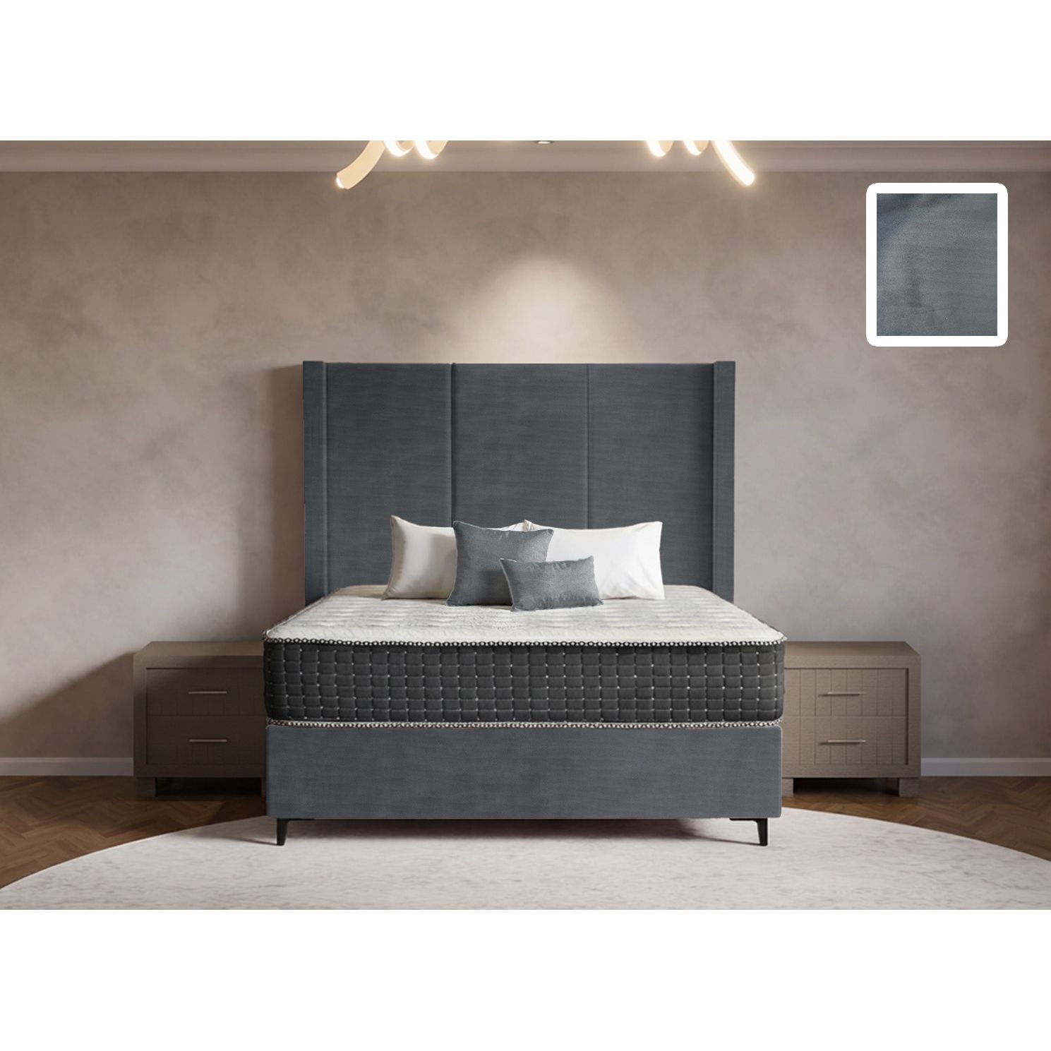 Arlington Side Wings Bed and Headboard