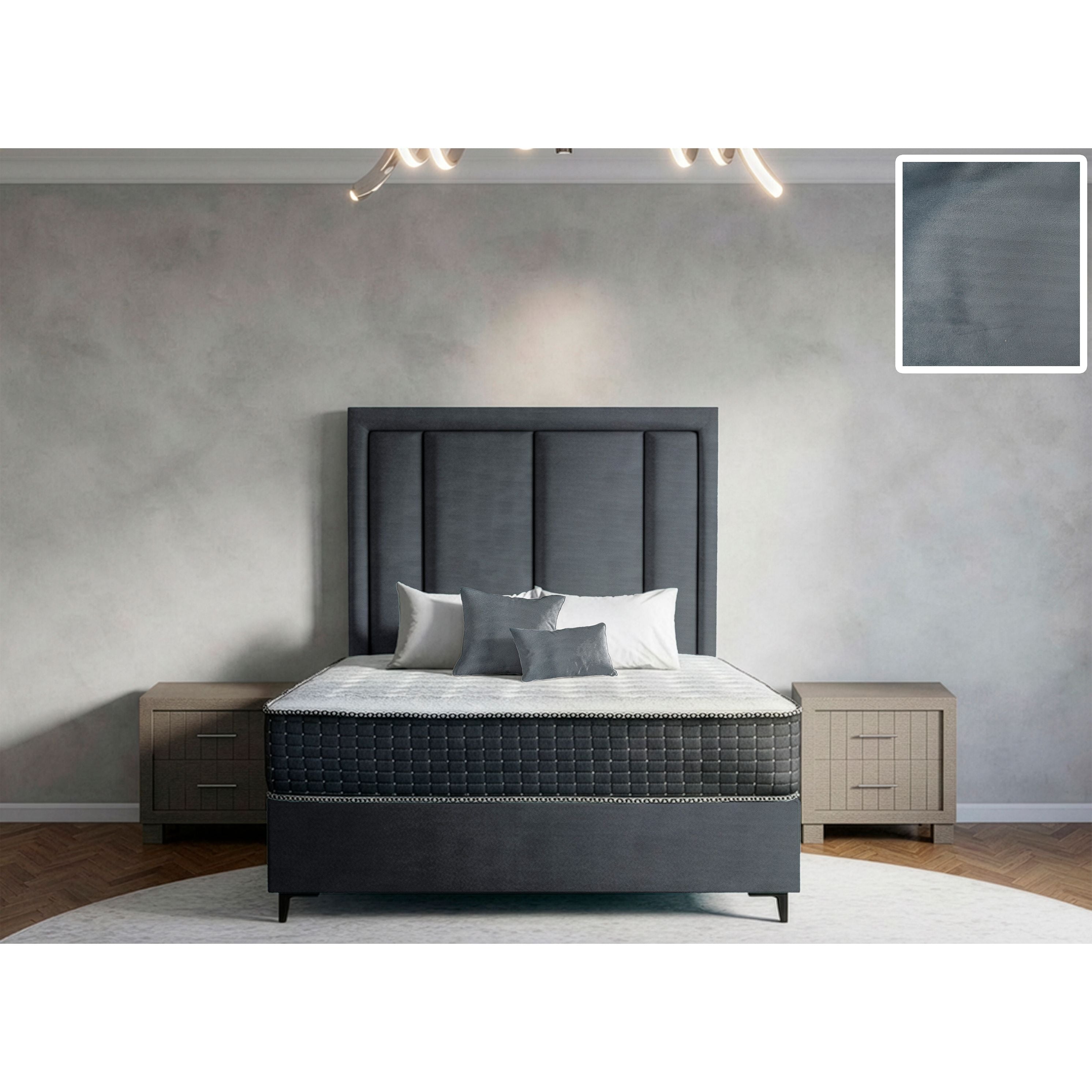 Axton Rimline Bed and Headboard