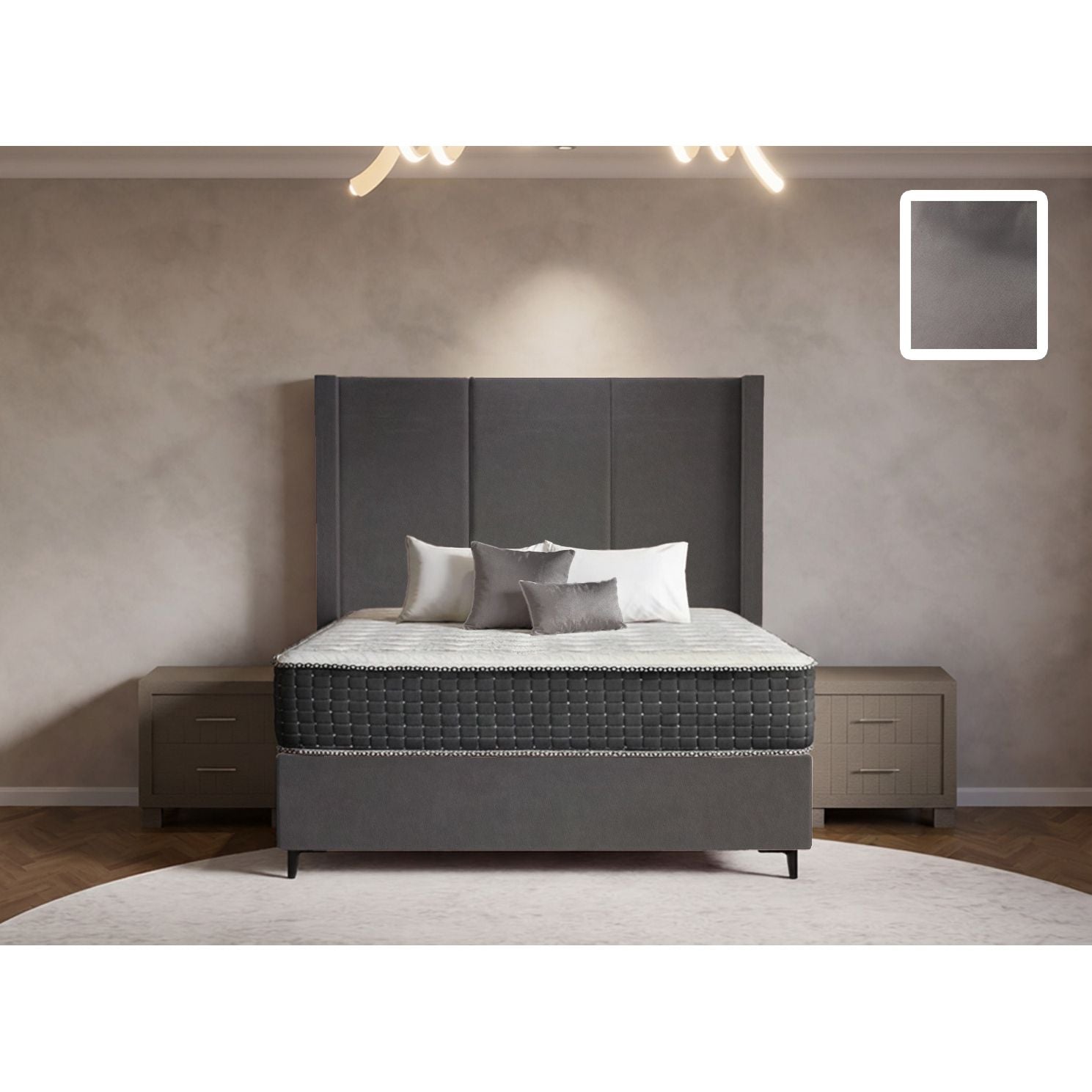Arlington Side Wings Bed and Headboard